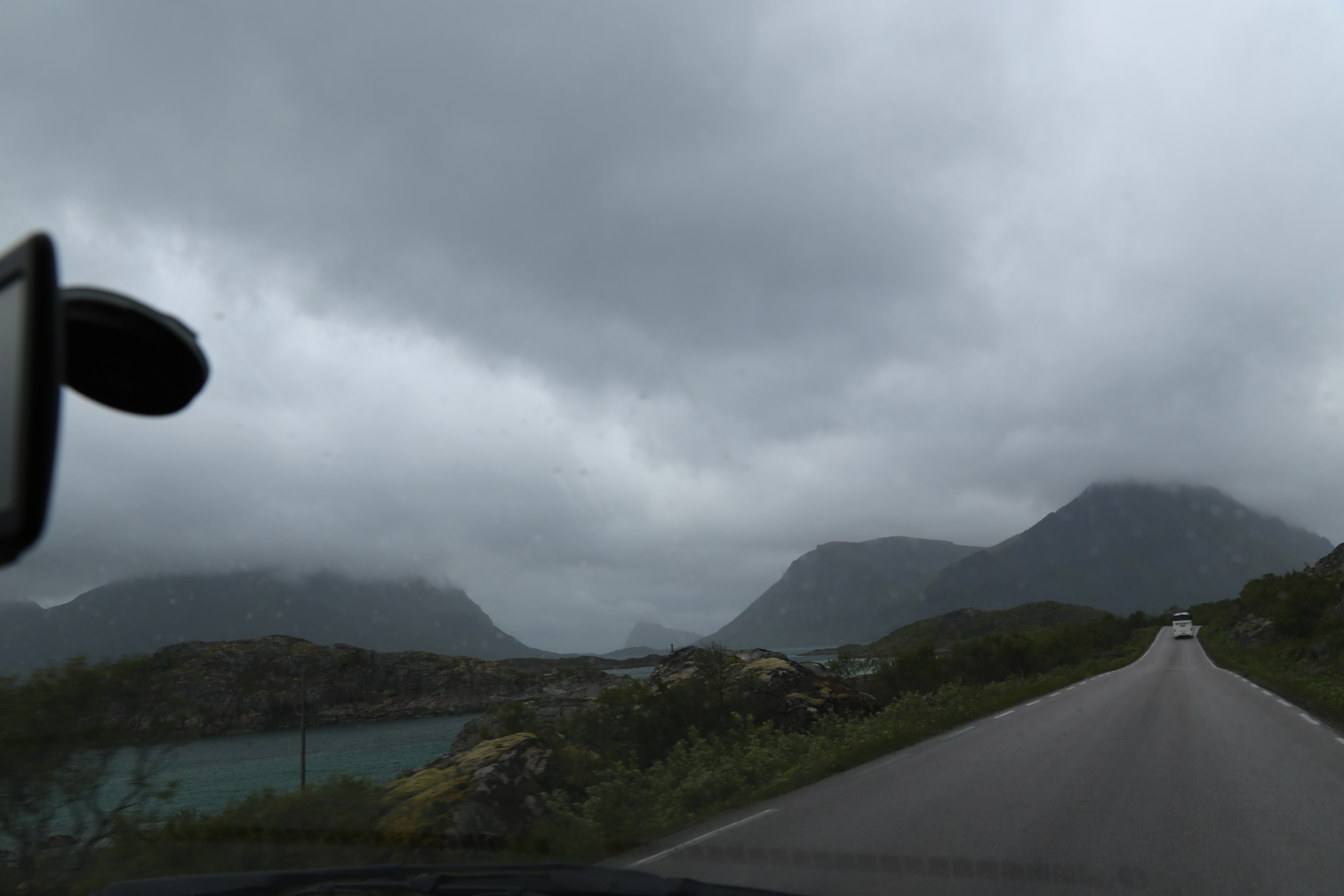 2014 Europe Trip Day 18 - Norway (Lofoten Islands: Sordal Tunnel (4 miles),  Sloverfjord Tunnel (2 miles), Chocolate Chip Rolls, Svolvaer, Lofoten Stockfish (Hanging Cod), Fishing Village Named Å, Snails, Fiskeburger (Fish Burger), Wild Reindeer) 