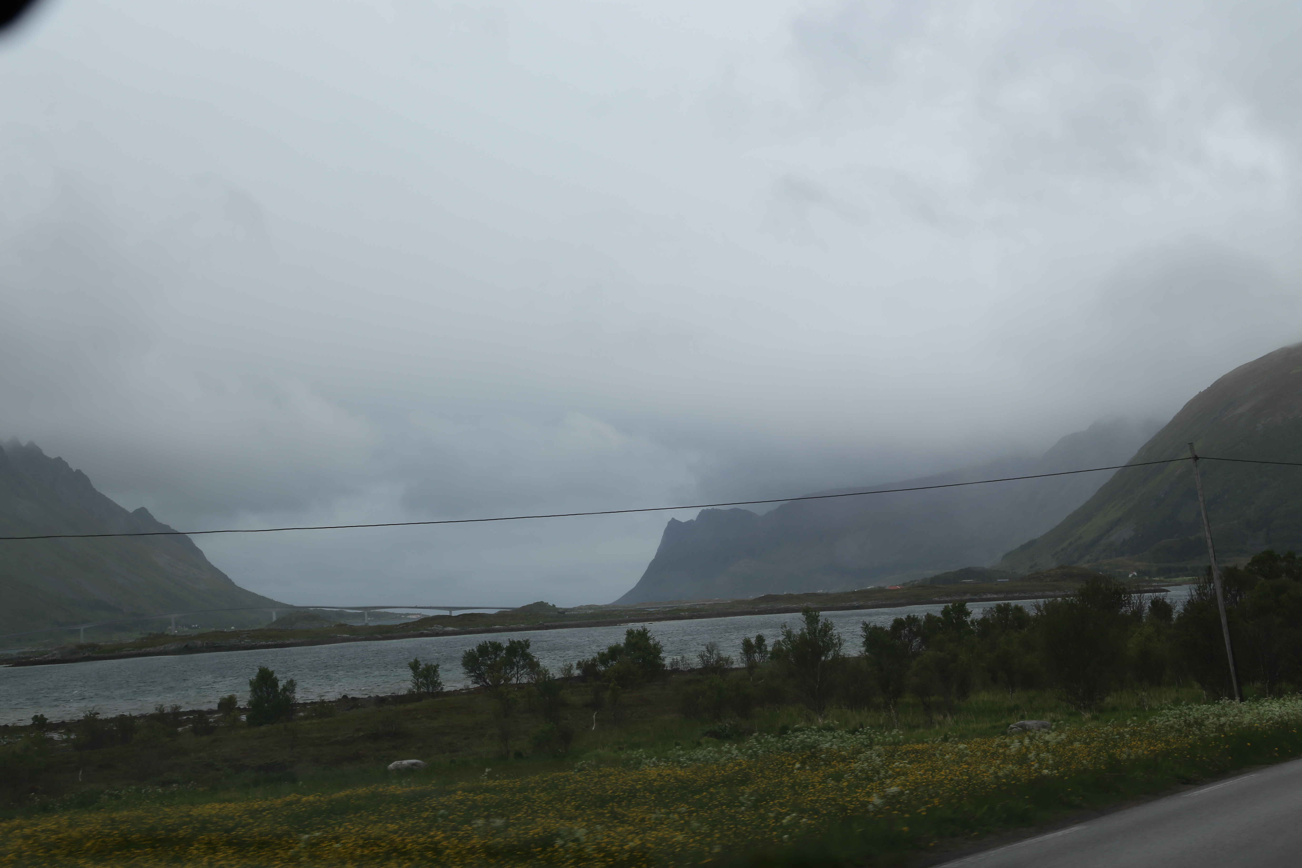 2014 Europe Trip Day 18 - Norway (Lofoten Islands: Sordal Tunnel (4 miles),  Sloverfjord Tunnel (2 miles), Chocolate Chip Rolls, Svolvaer, Lofoten Stockfish (Hanging Cod), Fishing Village Named Å, Snails, Fiskeburger (Fish Burger), Wild Reindeer) 