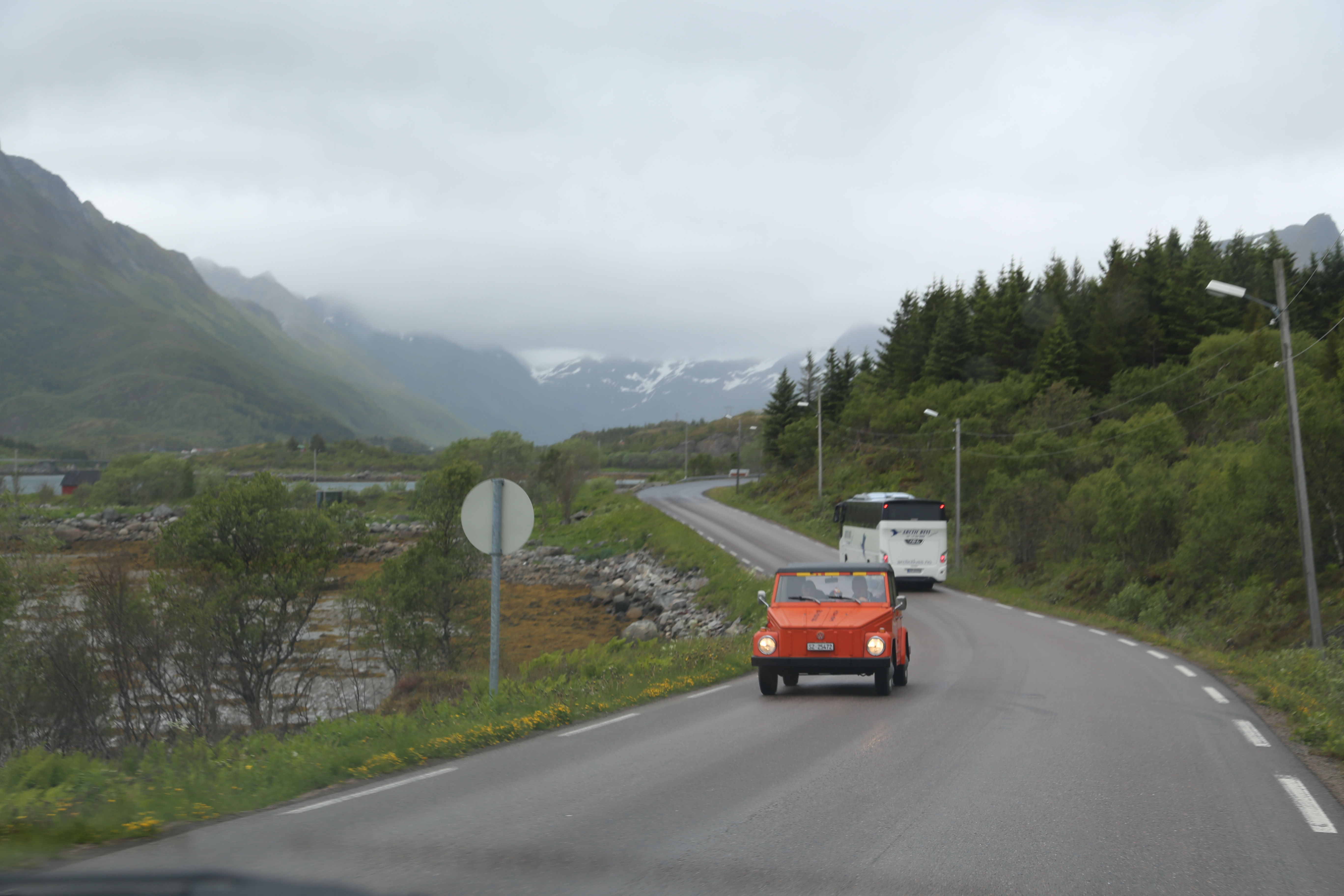 2014 Europe Trip Day 18 - Norway (Lofoten Islands: Sordal Tunnel (4 miles),  Sloverfjord Tunnel (2 miles), Chocolate Chip Rolls, Svolvaer, Lofoten Stockfish (Hanging Cod), Fishing Village Named Å, Snails, Fiskeburger (Fish Burger), Wild Reindeer) 