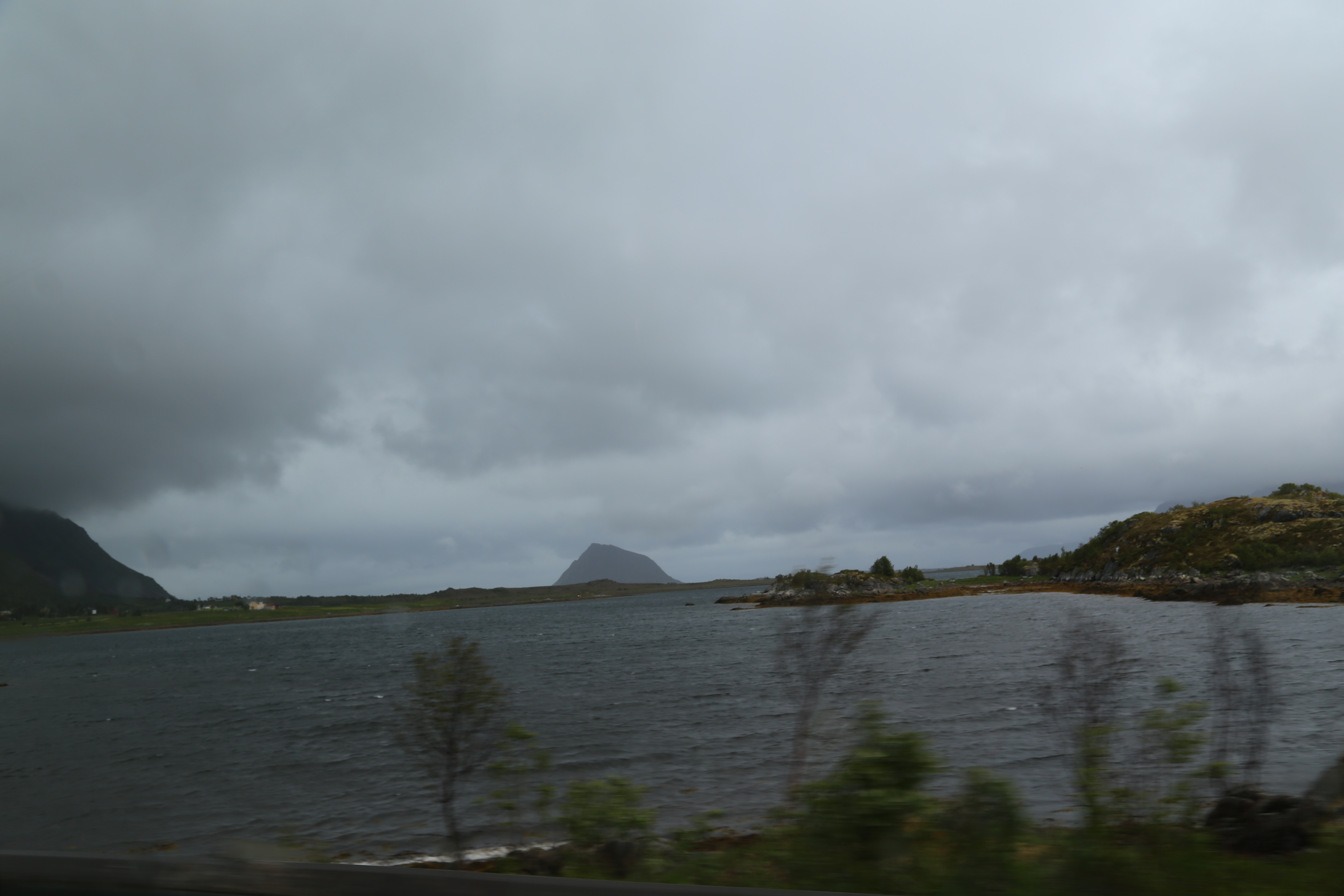 2014 Europe Trip Day 18 - Norway (Lofoten Islands: Sordal Tunnel (4 miles),  Sloverfjord Tunnel (2 miles), Chocolate Chip Rolls, Svolvaer, Lofoten Stockfish (Hanging Cod), Fishing Village Named Å, Snails, Fiskeburger (Fish Burger), Wild Reindeer) 