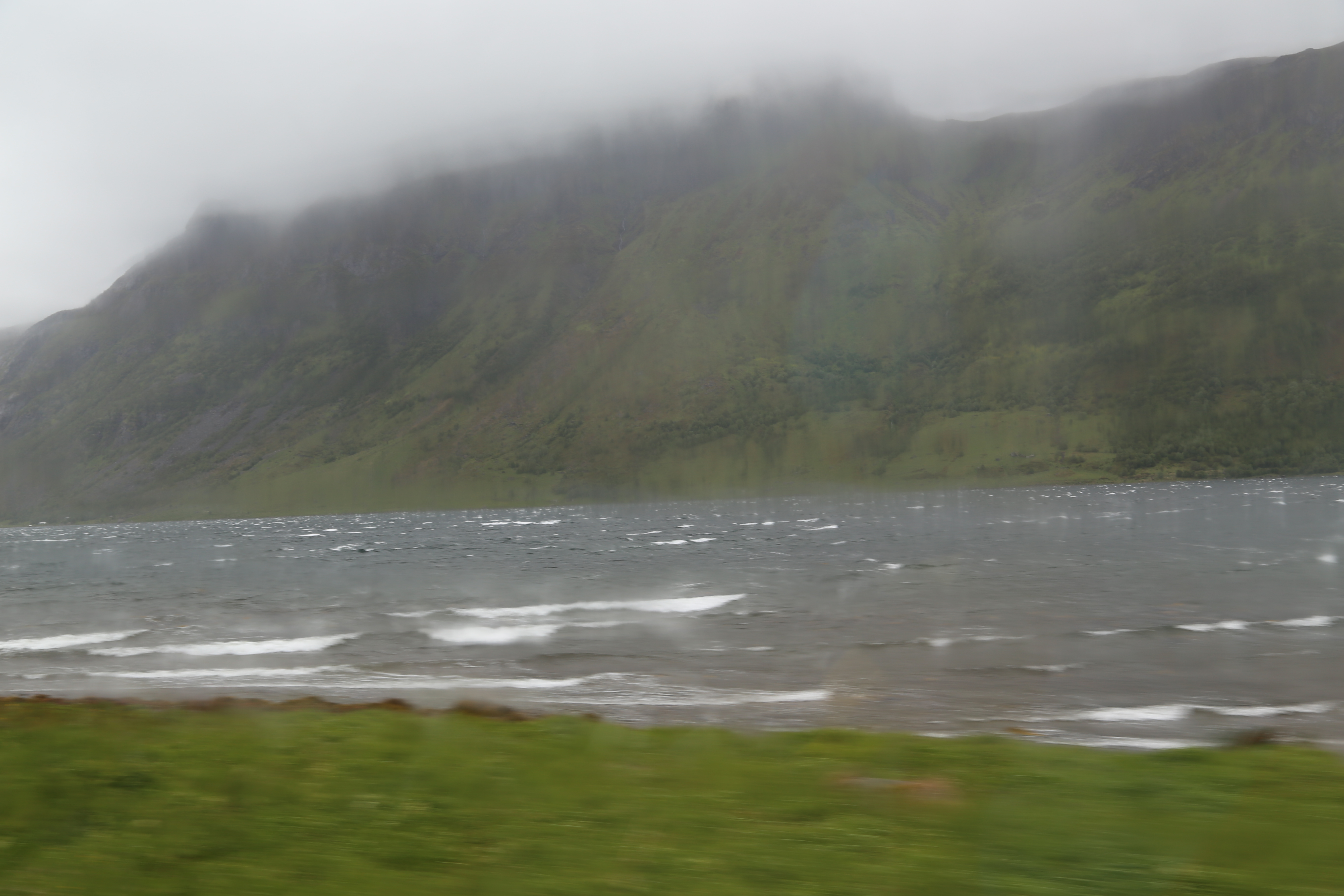 2014 Europe Trip Day 18 - Norway (Lofoten Islands: Sordal Tunnel (4 miles),  Sloverfjord Tunnel (2 miles), Chocolate Chip Rolls, Svolvaer, Lofoten Stockfish (Hanging Cod), Fishing Village Named Å, Snails, Fiskeburger (Fish Burger), Wild Reindeer) 