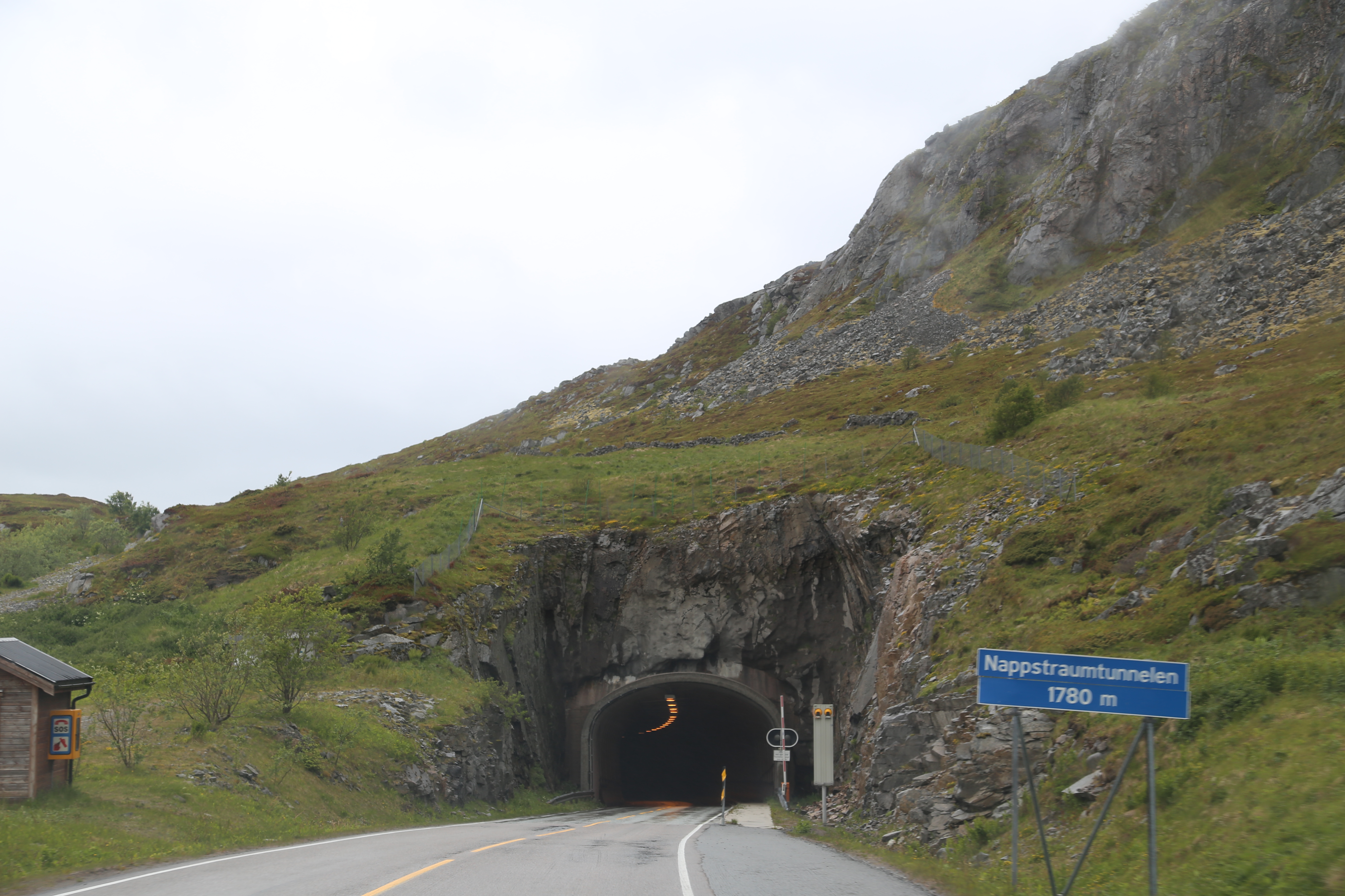 2014 Europe Trip Day 18 - Norway (Lofoten Islands: Sordal Tunnel (4 miles),  Sloverfjord Tunnel (2 miles), Chocolate Chip Rolls, Svolvaer, Lofoten Stockfish (Hanging Cod), Fishing Village Named Å, Snails, Fiskeburger (Fish Burger), Wild Reindeer) 