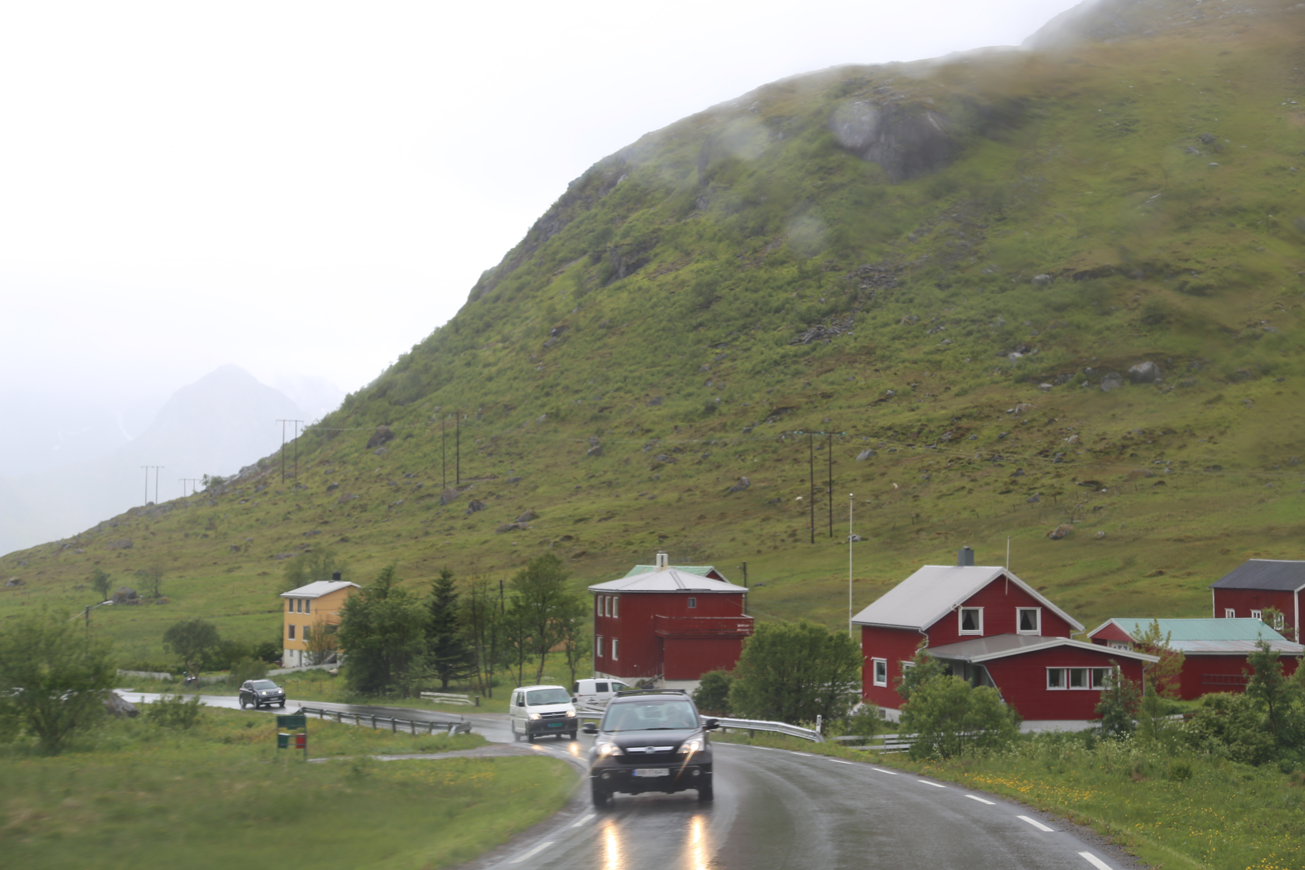 2014 Europe Trip Day 18 - Norway (Lofoten Islands: Sordal Tunnel (4 miles),  Sloverfjord Tunnel (2 miles), Chocolate Chip Rolls, Svolvaer, Lofoten Stockfish (Hanging Cod), Fishing Village Named Å, Snails, Fiskeburger (Fish Burger), Wild Reindeer) 