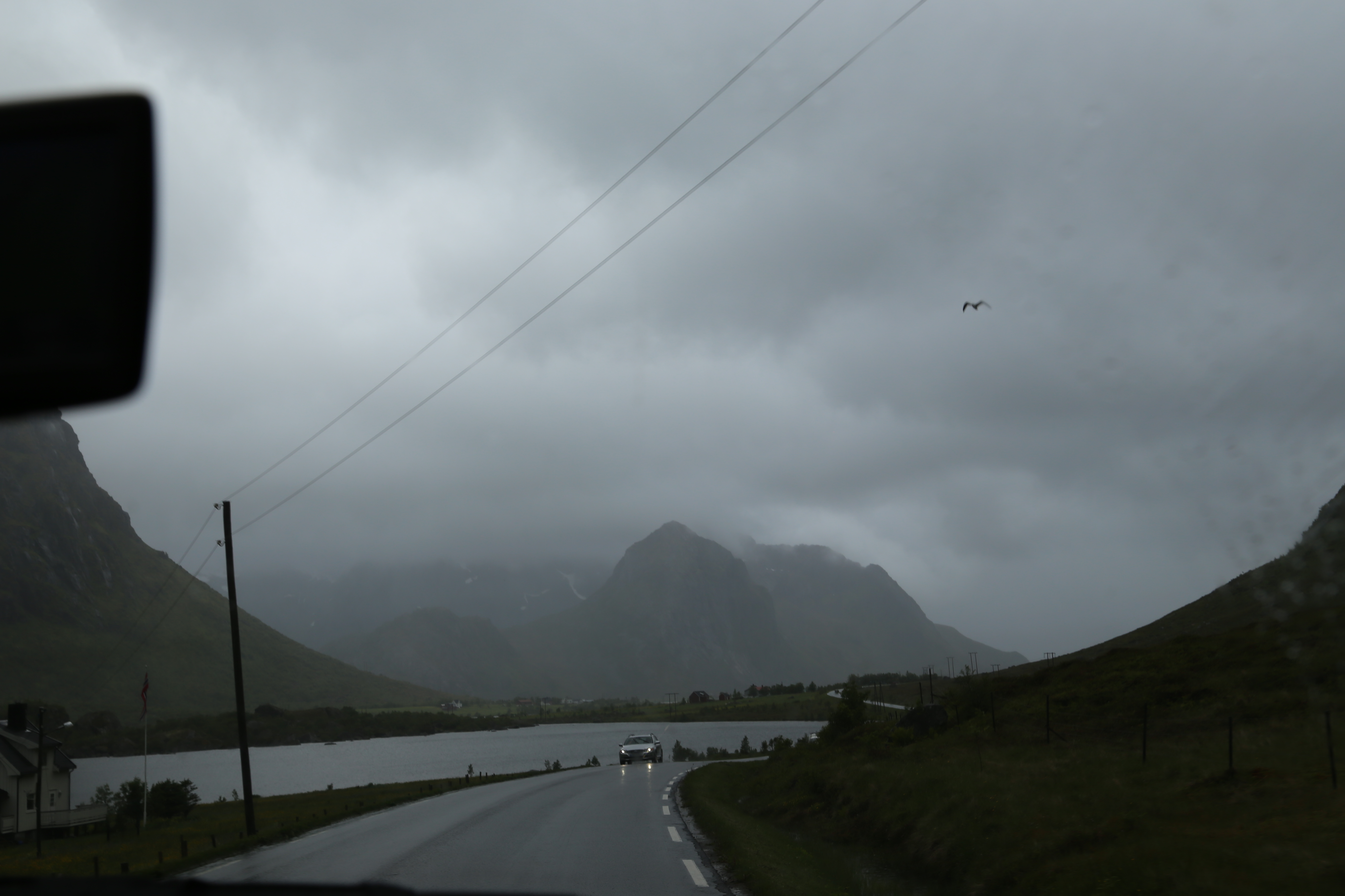 2014 Europe Trip Day 18 - Norway (Lofoten Islands: Sordal Tunnel (4 miles),  Sloverfjord Tunnel (2 miles), Chocolate Chip Rolls, Svolvaer, Lofoten Stockfish (Hanging Cod), Fishing Village Named Å, Snails, Fiskeburger (Fish Burger), Wild Reindeer) 