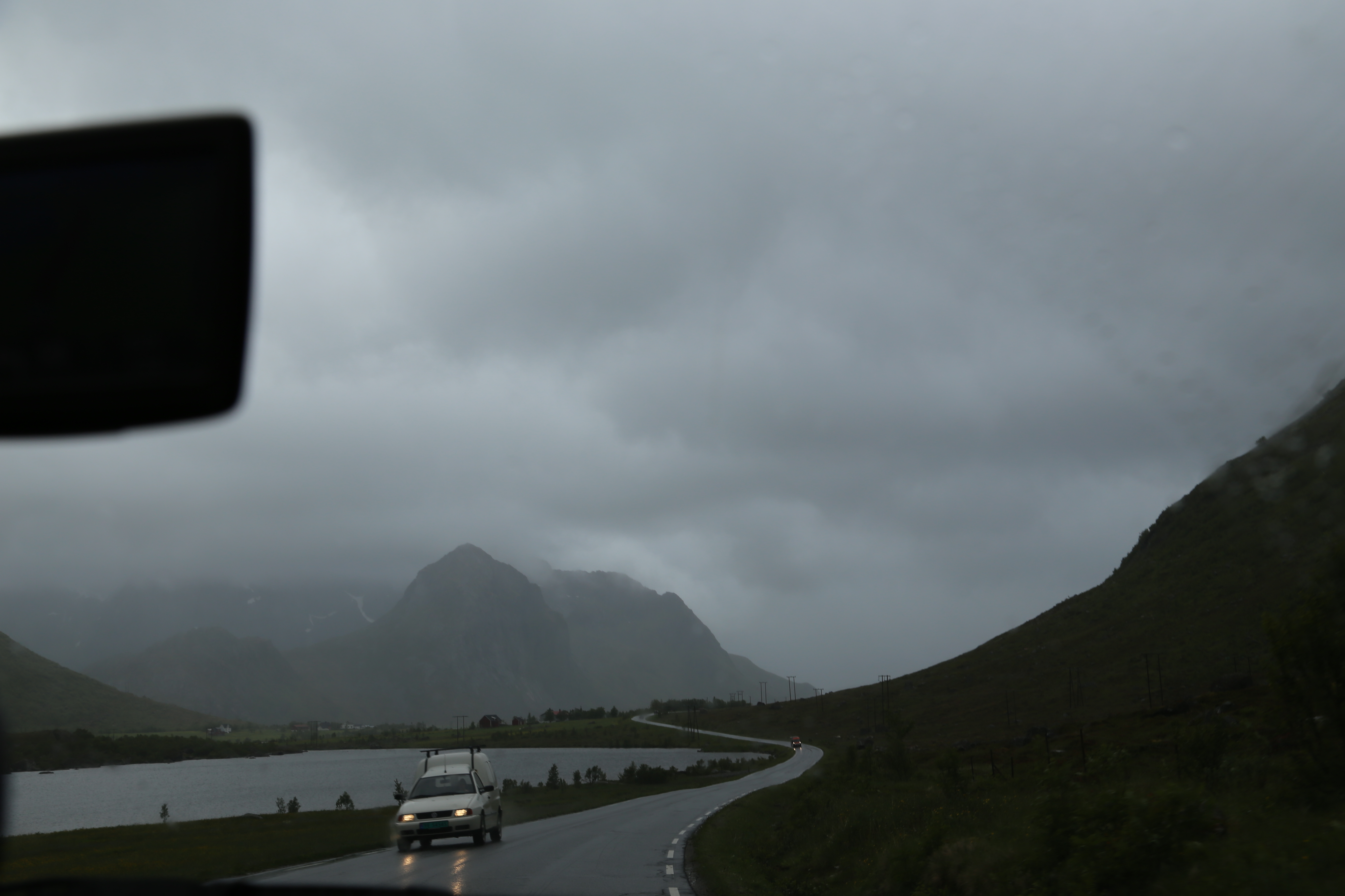 2014 Europe Trip Day 18 - Norway (Lofoten Islands: Sordal Tunnel (4 miles),  Sloverfjord Tunnel (2 miles), Chocolate Chip Rolls, Svolvaer, Lofoten Stockfish (Hanging Cod), Fishing Village Named Å, Snails, Fiskeburger (Fish Burger), Wild Reindeer) 