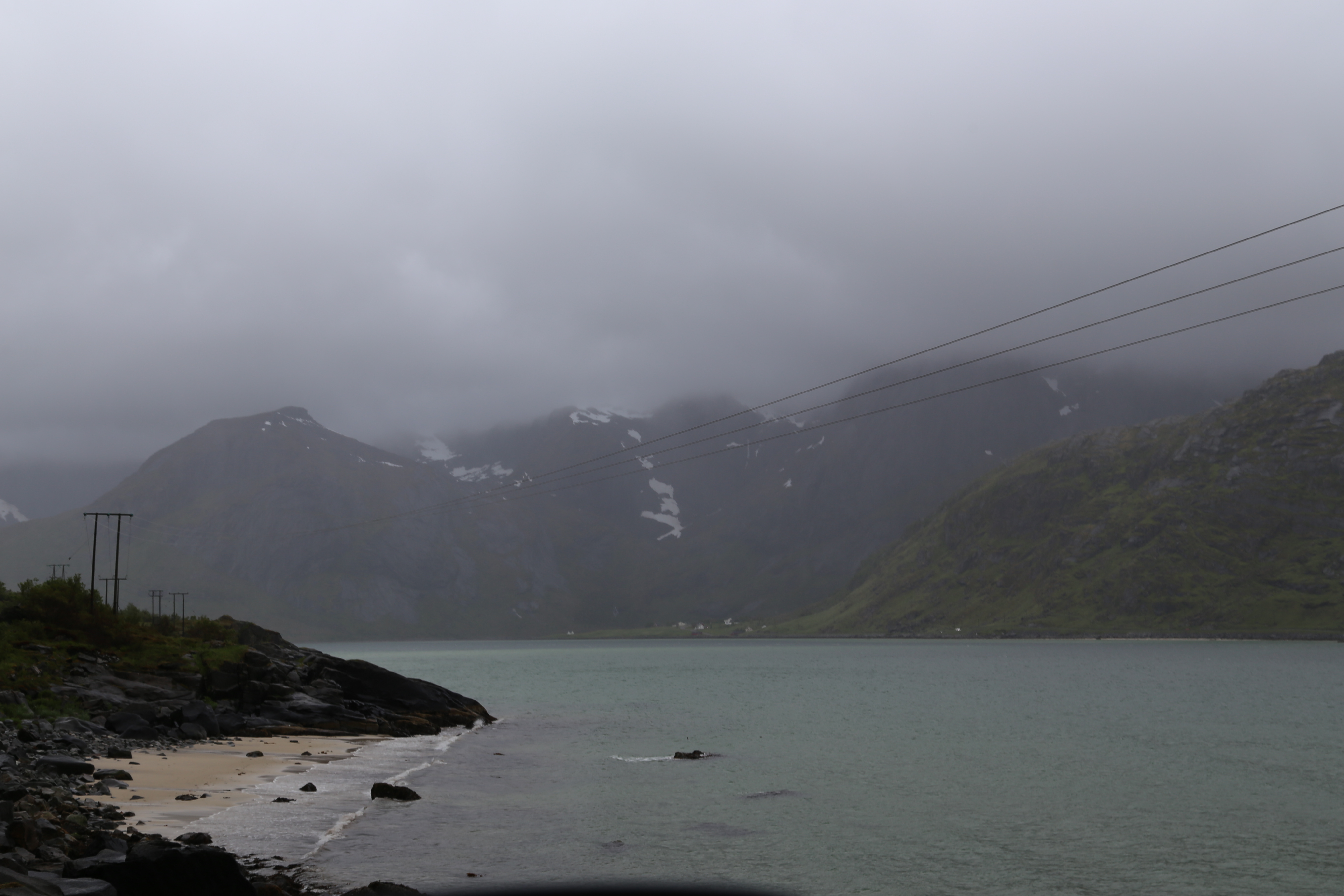 2014 Europe Trip Day 18 - Norway (Lofoten Islands: Sordal Tunnel (4 miles),  Sloverfjord Tunnel (2 miles), Chocolate Chip Rolls, Svolvaer, Lofoten Stockfish (Hanging Cod), Fishing Village Named Å, Snails, Fiskeburger (Fish Burger), Wild Reindeer) 