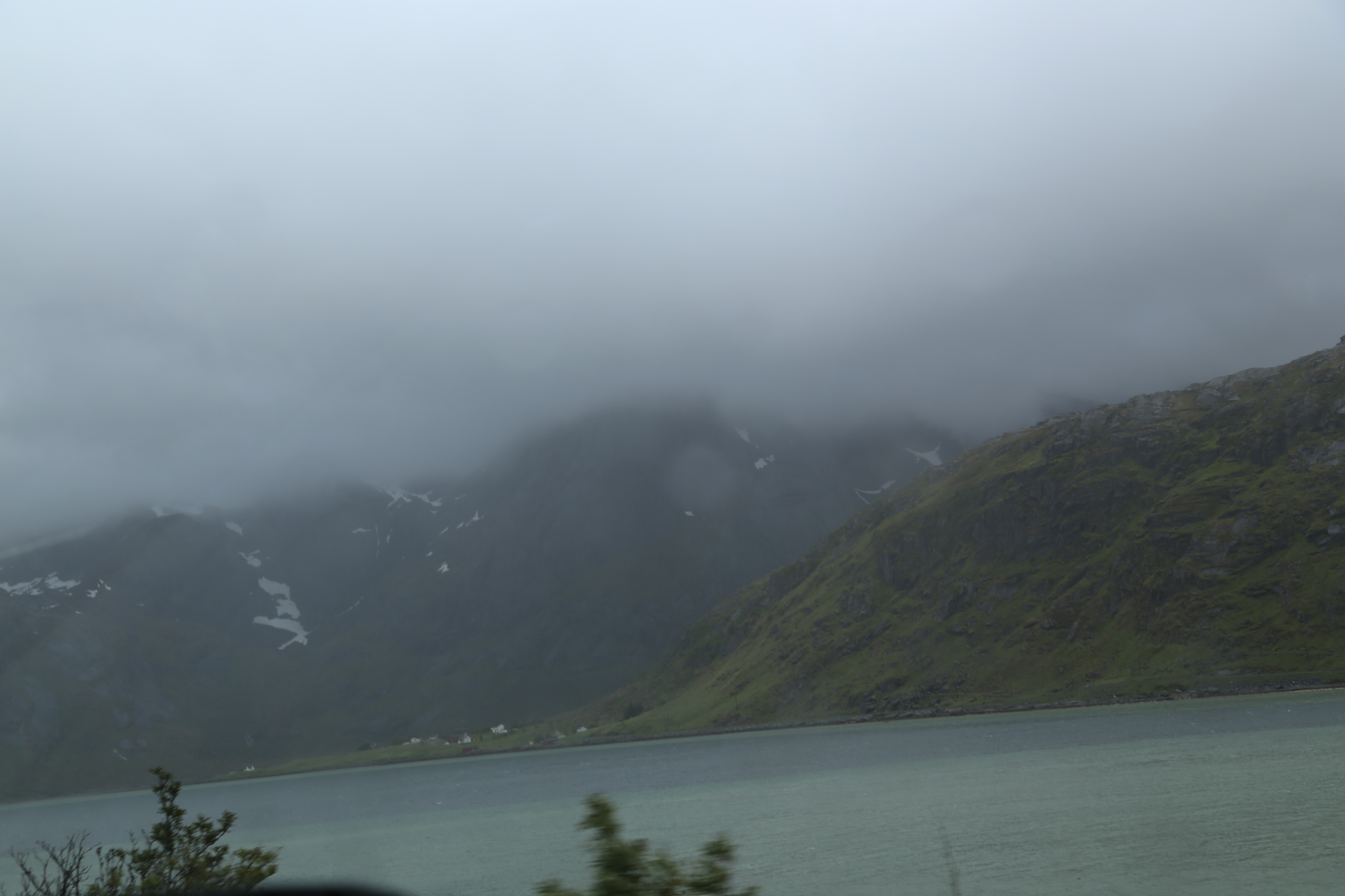 2014 Europe Trip Day 18 - Norway (Lofoten Islands: Sordal Tunnel (4 miles),  Sloverfjord Tunnel (2 miles), Chocolate Chip Rolls, Svolvaer, Lofoten Stockfish (Hanging Cod), Fishing Village Named Å, Snails, Fiskeburger (Fish Burger), Wild Reindeer) 