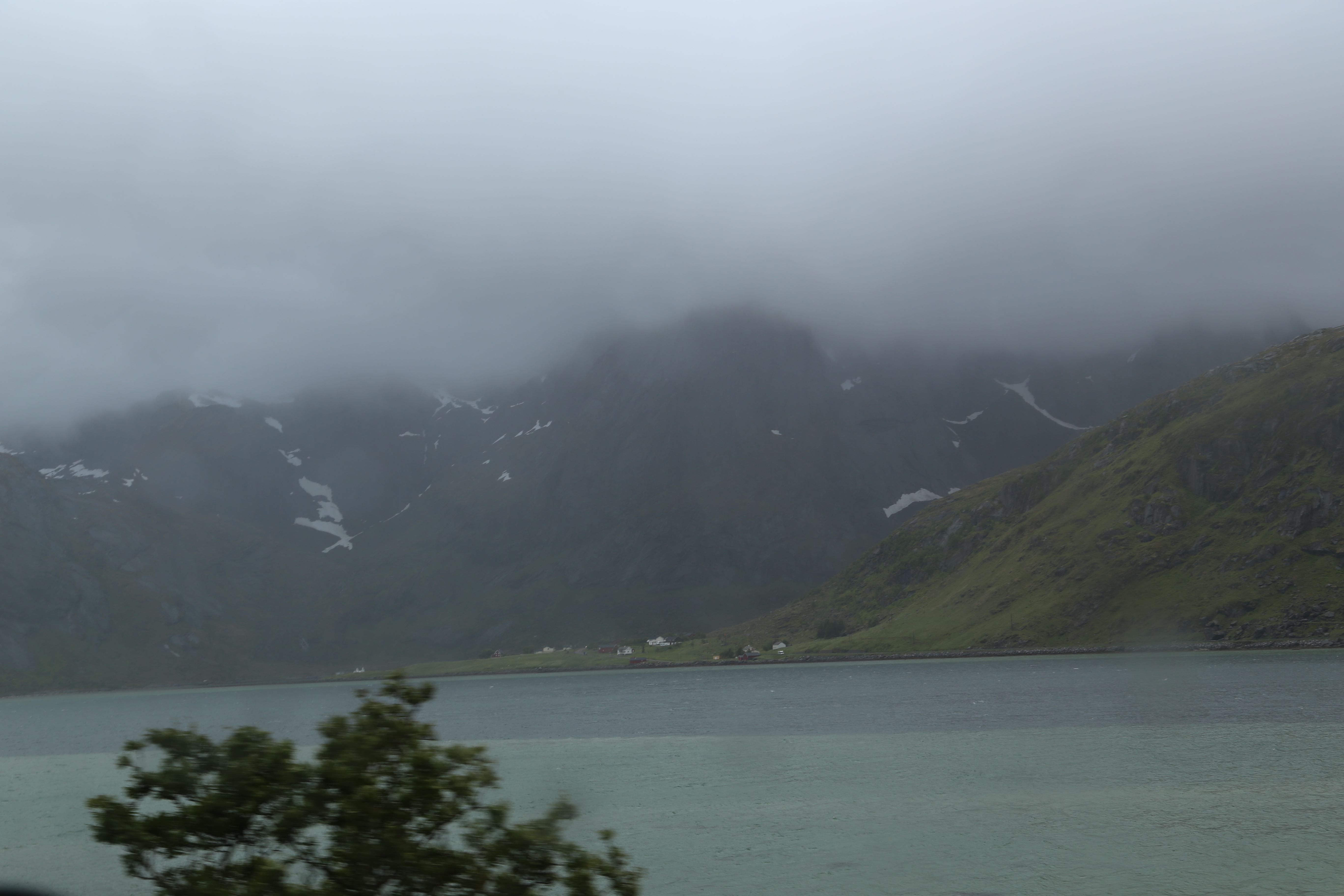 2014 Europe Trip Day 18 - Norway (Lofoten Islands: Sordal Tunnel (4 miles),  Sloverfjord Tunnel (2 miles), Chocolate Chip Rolls, Svolvaer, Lofoten Stockfish (Hanging Cod), Fishing Village Named Å, Snails, Fiskeburger (Fish Burger), Wild Reindeer) 