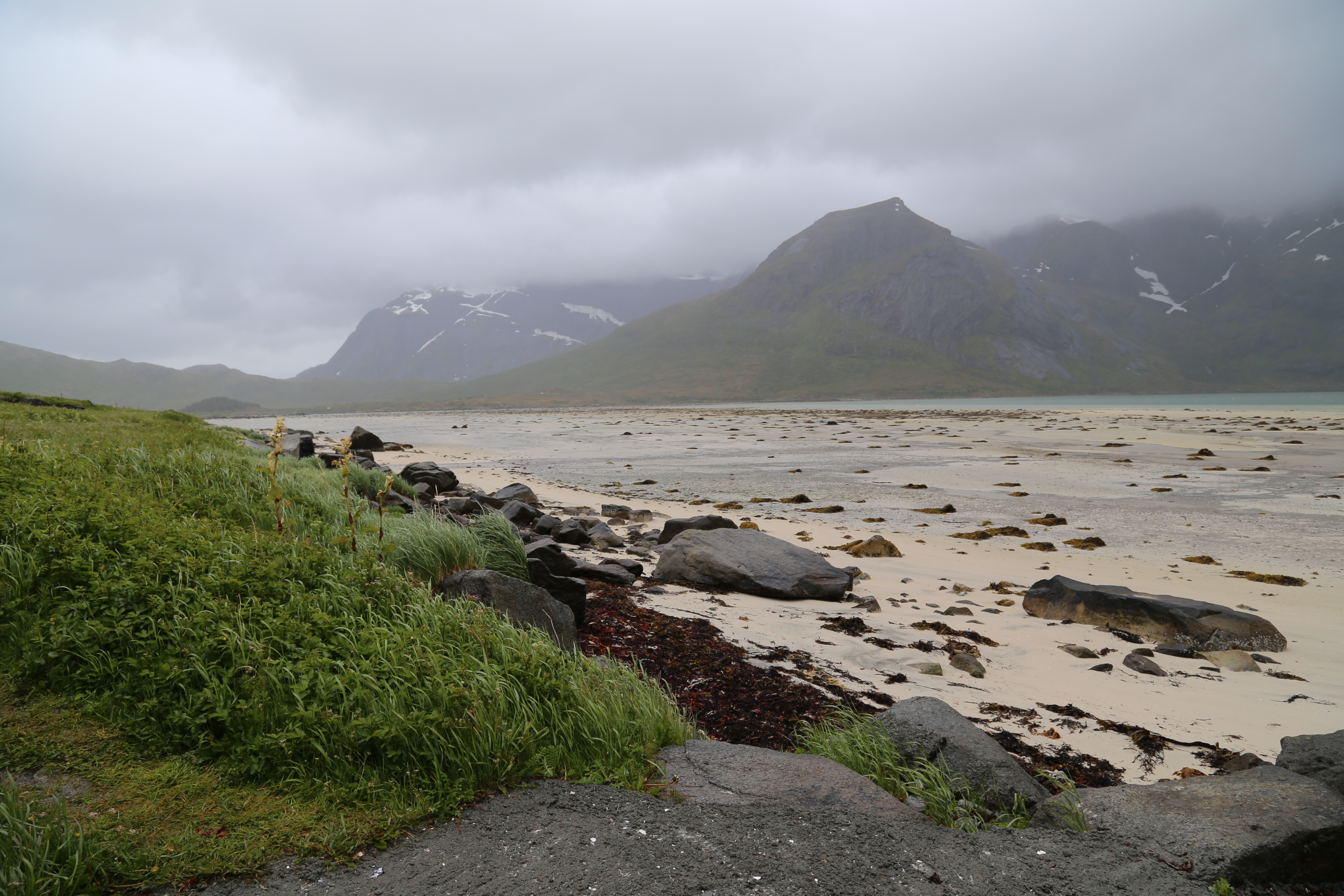 2014 Europe Trip Day 18 - Norway (Lofoten Islands: Sordal Tunnel (4 miles),  Sloverfjord Tunnel (2 miles), Chocolate Chip Rolls, Svolvaer, Lofoten Stockfish (Hanging Cod), Fishing Village Named Å, Snails, Fiskeburger (Fish Burger), Wild Reindeer) 