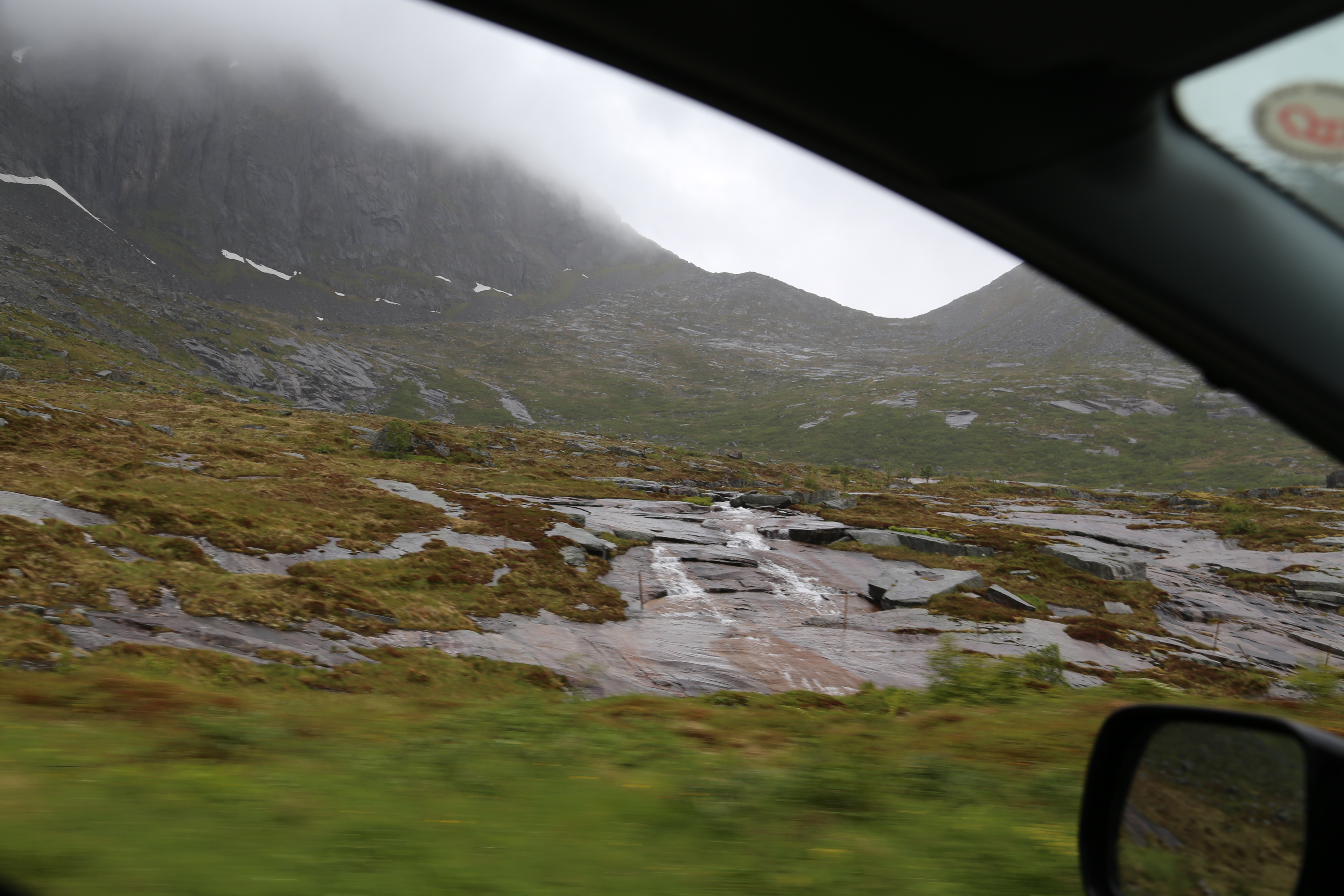 2014 Europe Trip Day 18 - Norway (Lofoten Islands: Sordal Tunnel (4 miles),  Sloverfjord Tunnel (2 miles), Chocolate Chip Rolls, Svolvaer, Lofoten Stockfish (Hanging Cod), Fishing Village Named Å, Snails, Fiskeburger (Fish Burger), Wild Reindeer) 