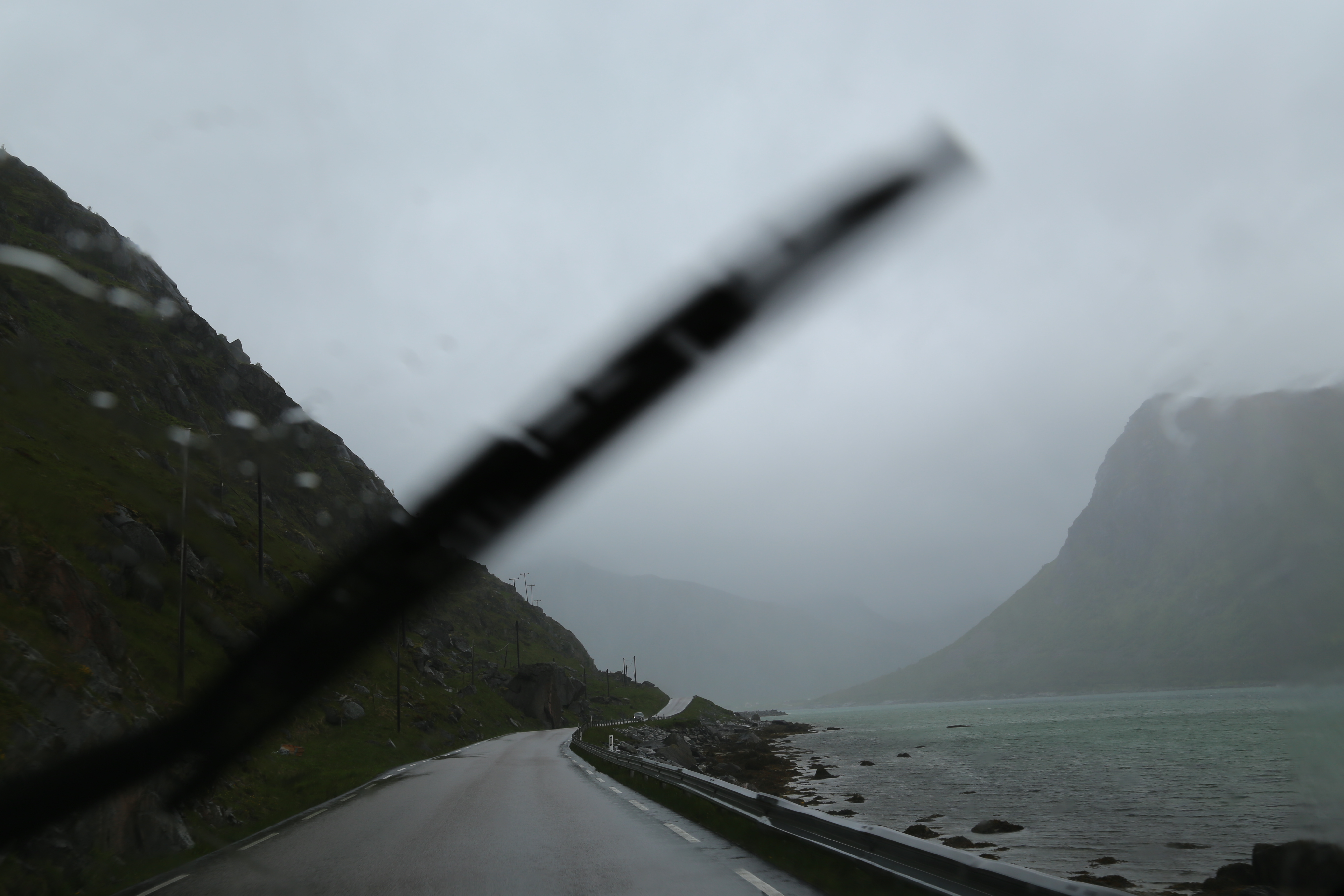 2014 Europe Trip Day 18 - Norway (Lofoten Islands: Sordal Tunnel (4 miles),  Sloverfjord Tunnel (2 miles), Chocolate Chip Rolls, Svolvaer, Lofoten Stockfish (Hanging Cod), Fishing Village Named Å, Snails, Fiskeburger (Fish Burger), Wild Reindeer) 