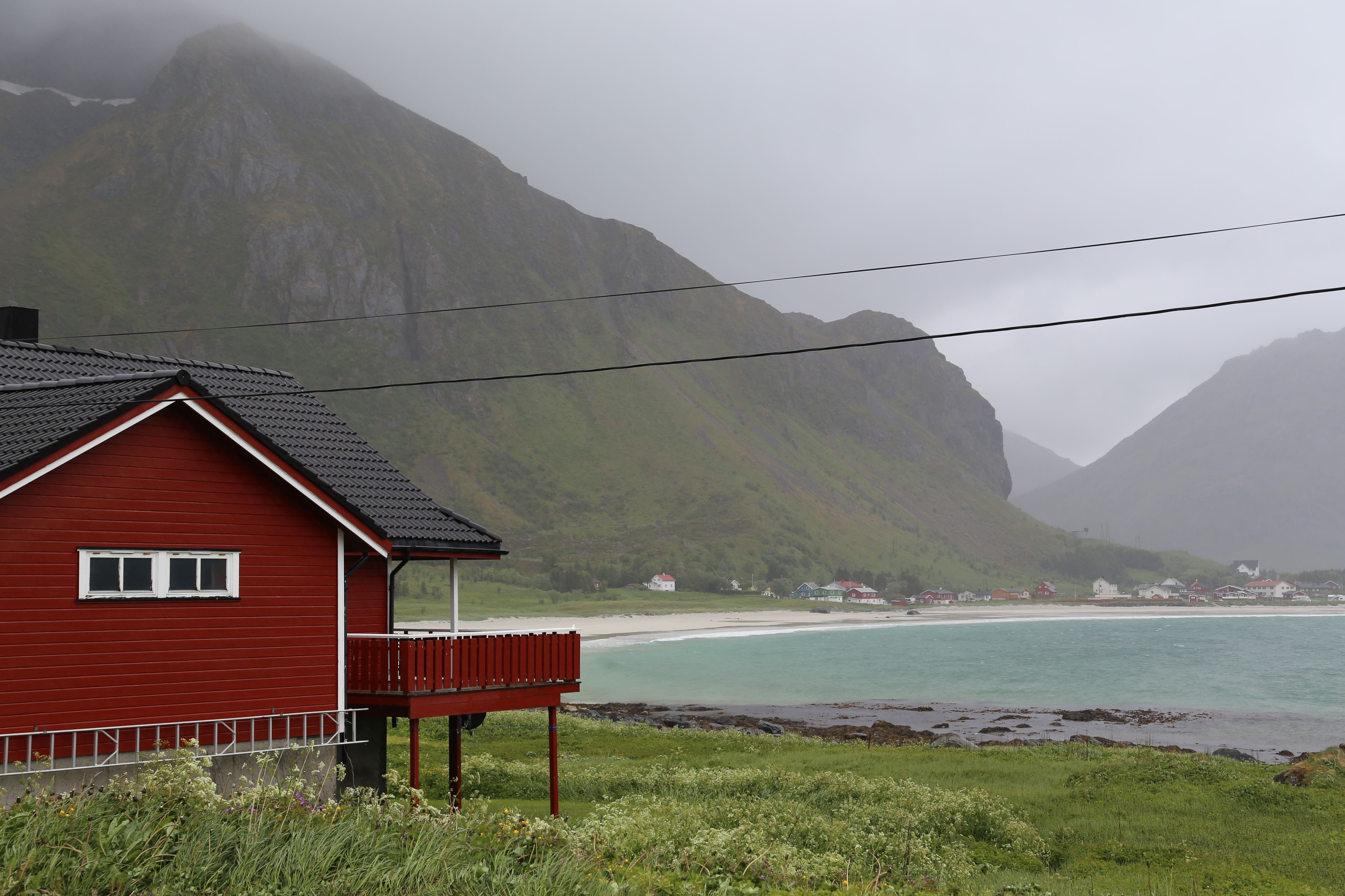 2014 Europe Trip Day 18 - Norway (Lofoten Islands: Sordal Tunnel (4 miles),  Sloverfjord Tunnel (2 miles), Chocolate Chip Rolls, Svolvaer, Lofoten Stockfish (Hanging Cod), Fishing Village Named Å, Snails, Fiskeburger (Fish Burger), Wild Reindeer) 