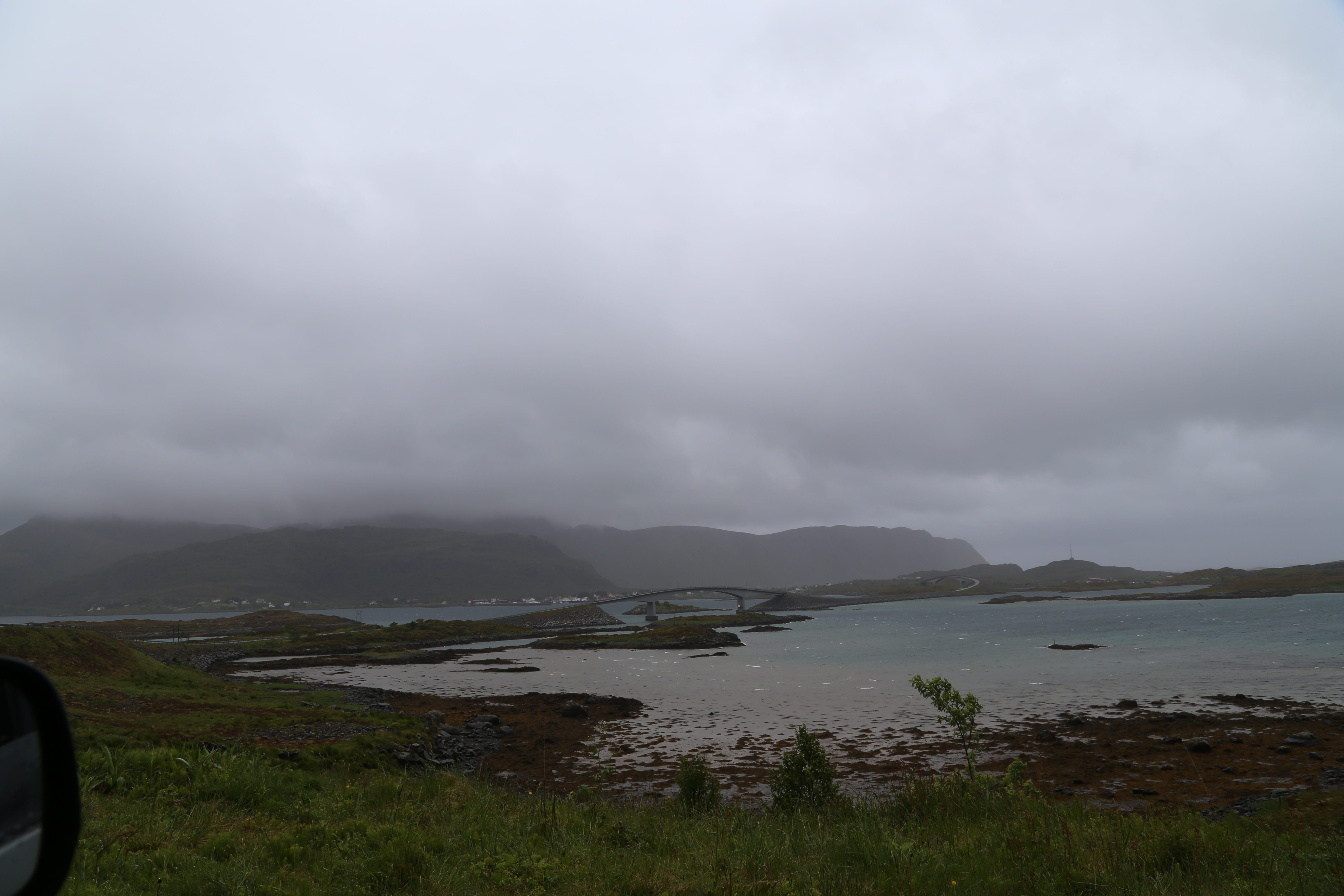 2014 Europe Trip Day 18 - Norway (Lofoten Islands: Sordal Tunnel (4 miles),  Sloverfjord Tunnel (2 miles), Chocolate Chip Rolls, Svolvaer, Lofoten Stockfish (Hanging Cod), Fishing Village Named Å, Snails, Fiskeburger (Fish Burger), Wild Reindeer) 