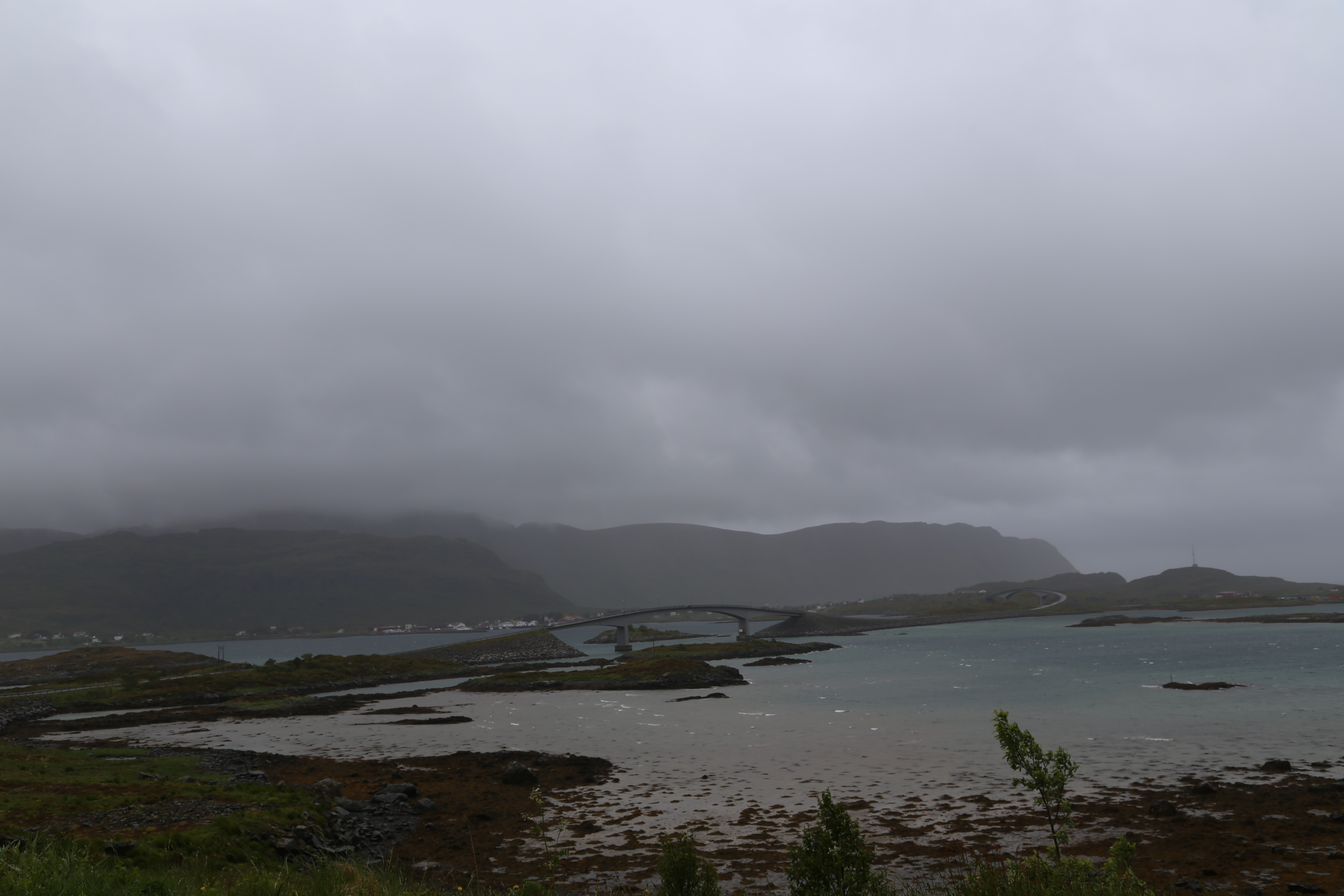 2014 Europe Trip Day 18 - Norway (Lofoten Islands: Sordal Tunnel (4 miles),  Sloverfjord Tunnel (2 miles), Chocolate Chip Rolls, Svolvaer, Lofoten Stockfish (Hanging Cod), Fishing Village Named Å, Snails, Fiskeburger (Fish Burger), Wild Reindeer) 