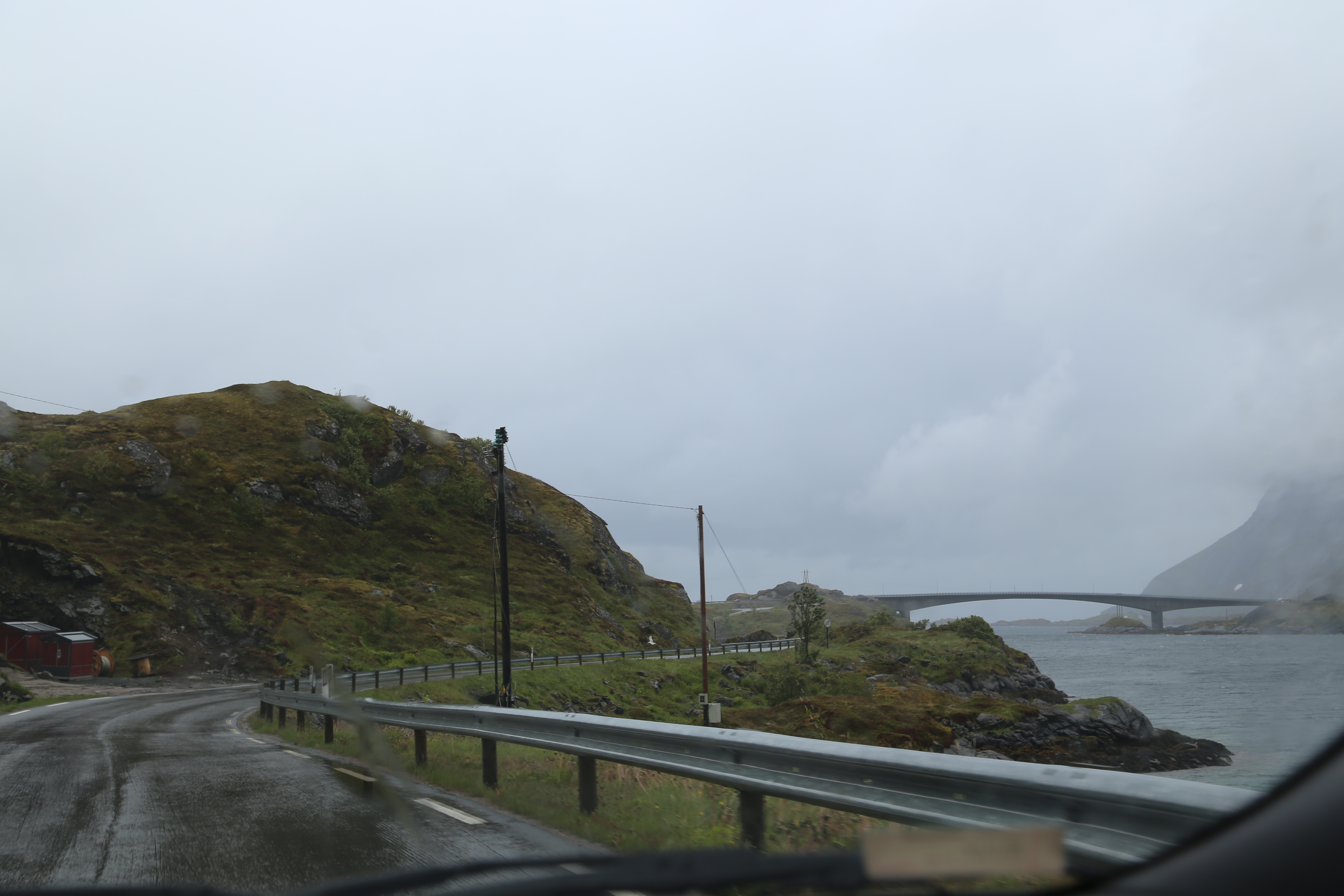 2014 Europe Trip Day 18 - Norway (Lofoten Islands: Sordal Tunnel (4 miles),  Sloverfjord Tunnel (2 miles), Chocolate Chip Rolls, Svolvaer, Lofoten Stockfish (Hanging Cod), Fishing Village Named Å, Snails, Fiskeburger (Fish Burger), Wild Reindeer) 