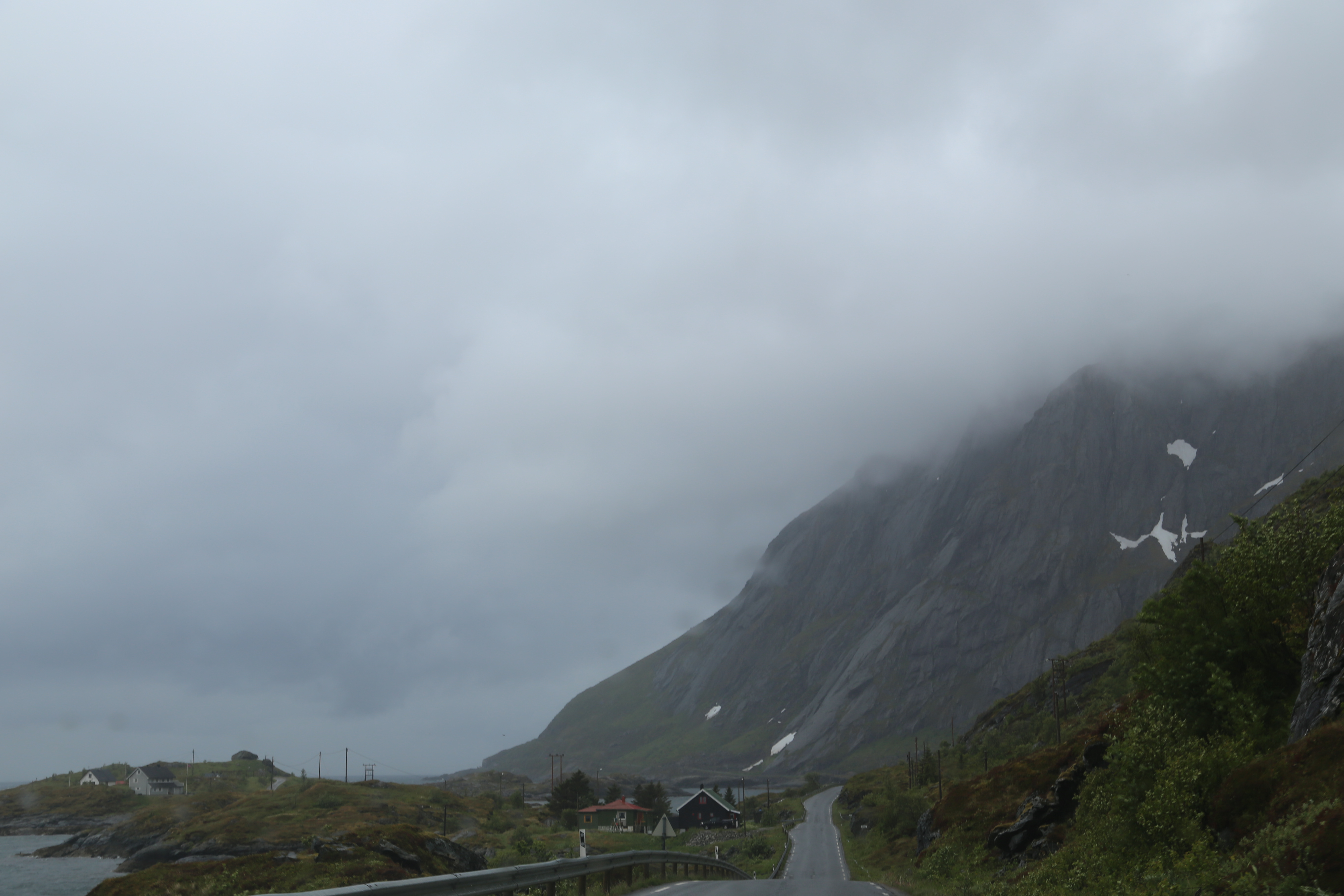 2014 Europe Trip Day 18 - Norway (Lofoten Islands: Sordal Tunnel (4 miles),  Sloverfjord Tunnel (2 miles), Chocolate Chip Rolls, Svolvaer, Lofoten Stockfish (Hanging Cod), Fishing Village Named Å, Snails, Fiskeburger (Fish Burger), Wild Reindeer) 