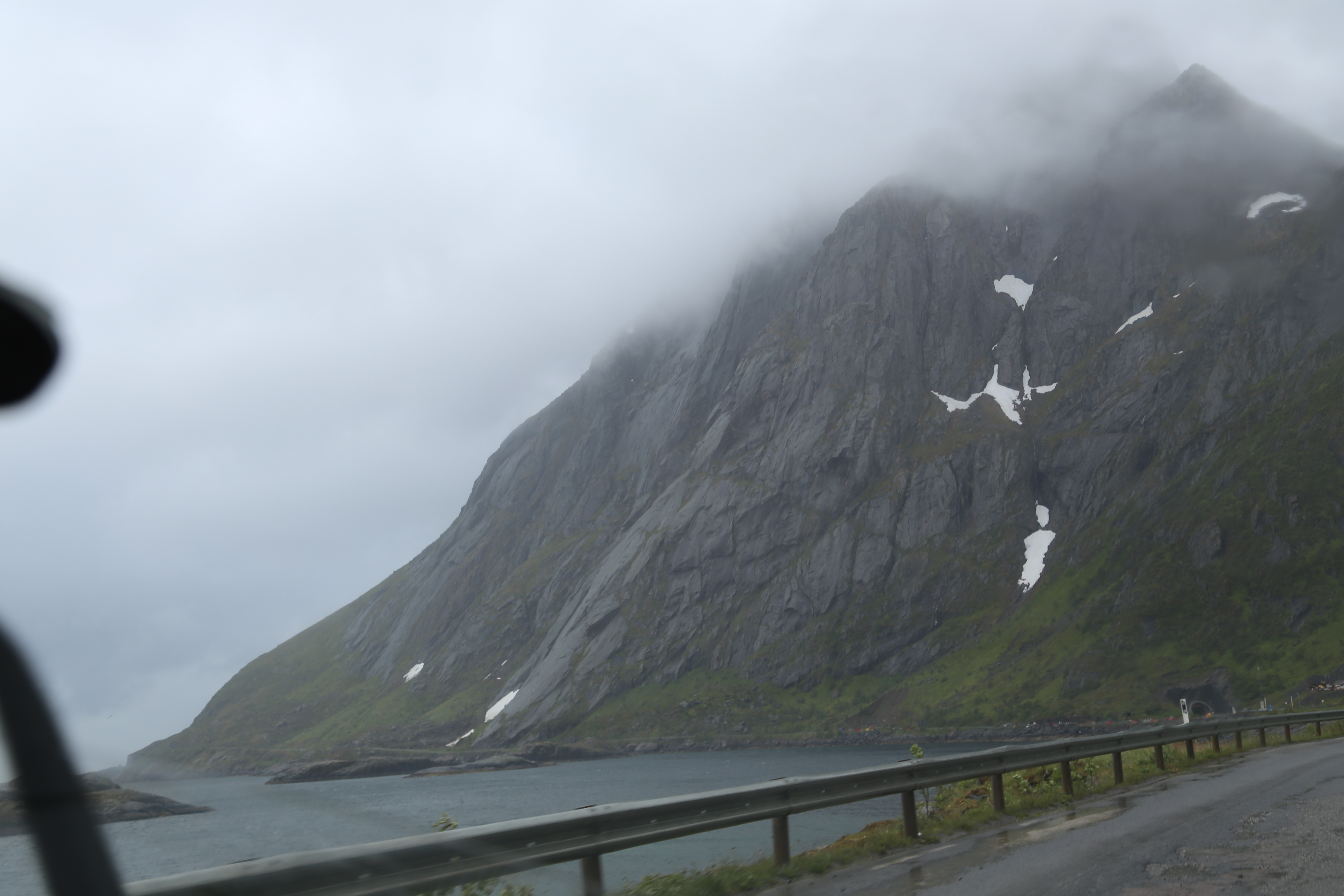 2014 Europe Trip Day 18 - Norway (Lofoten Islands: Sordal Tunnel (4 miles),  Sloverfjord Tunnel (2 miles), Chocolate Chip Rolls, Svolvaer, Lofoten Stockfish (Hanging Cod), Fishing Village Named Å, Snails, Fiskeburger (Fish Burger), Wild Reindeer) 