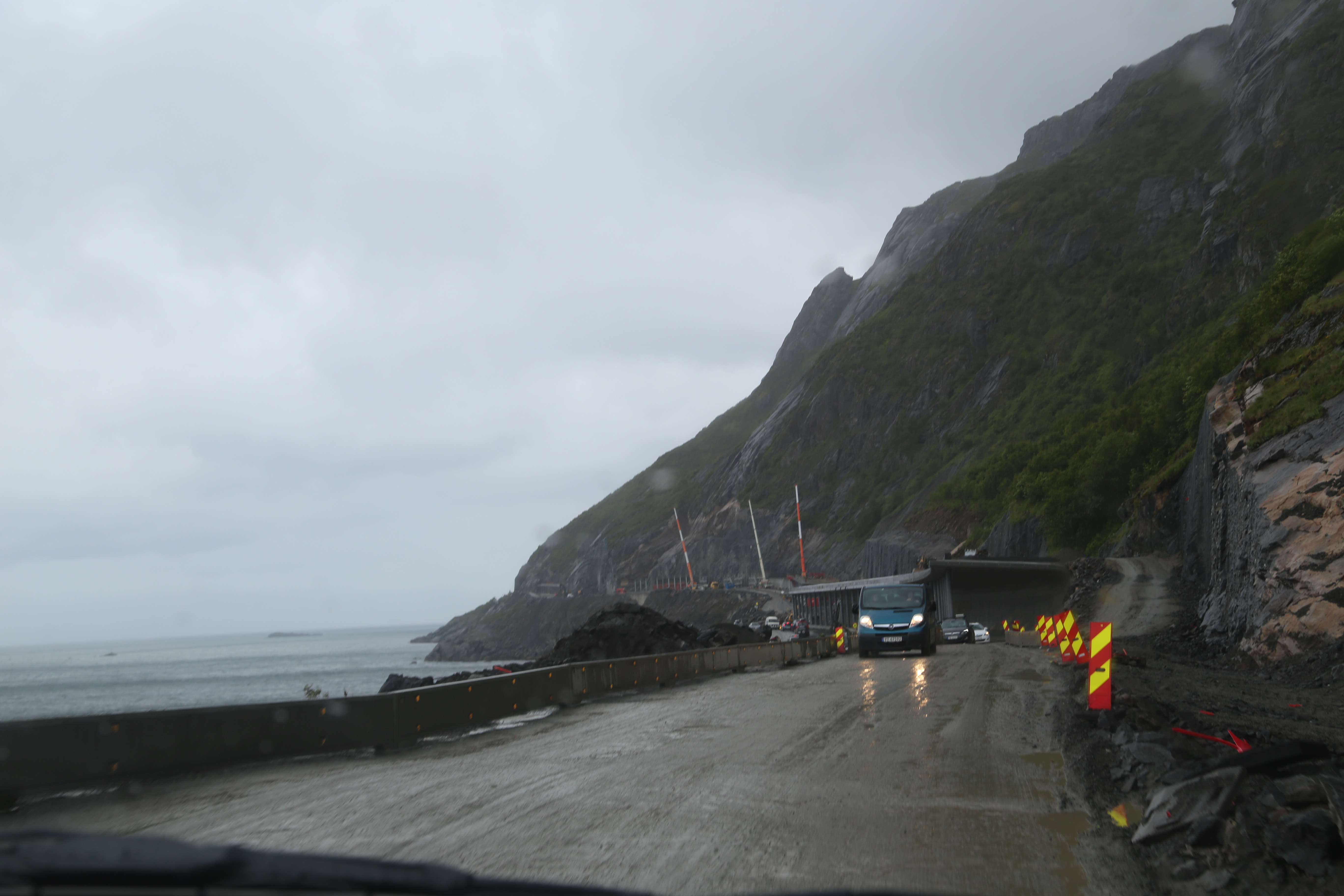 2014 Europe Trip Day 18 - Norway (Lofoten Islands: Sordal Tunnel (4 miles),  Sloverfjord Tunnel (2 miles), Chocolate Chip Rolls, Svolvaer, Lofoten Stockfish (Hanging Cod), Fishing Village Named Å, Snails, Fiskeburger (Fish Burger), Wild Reindeer) 