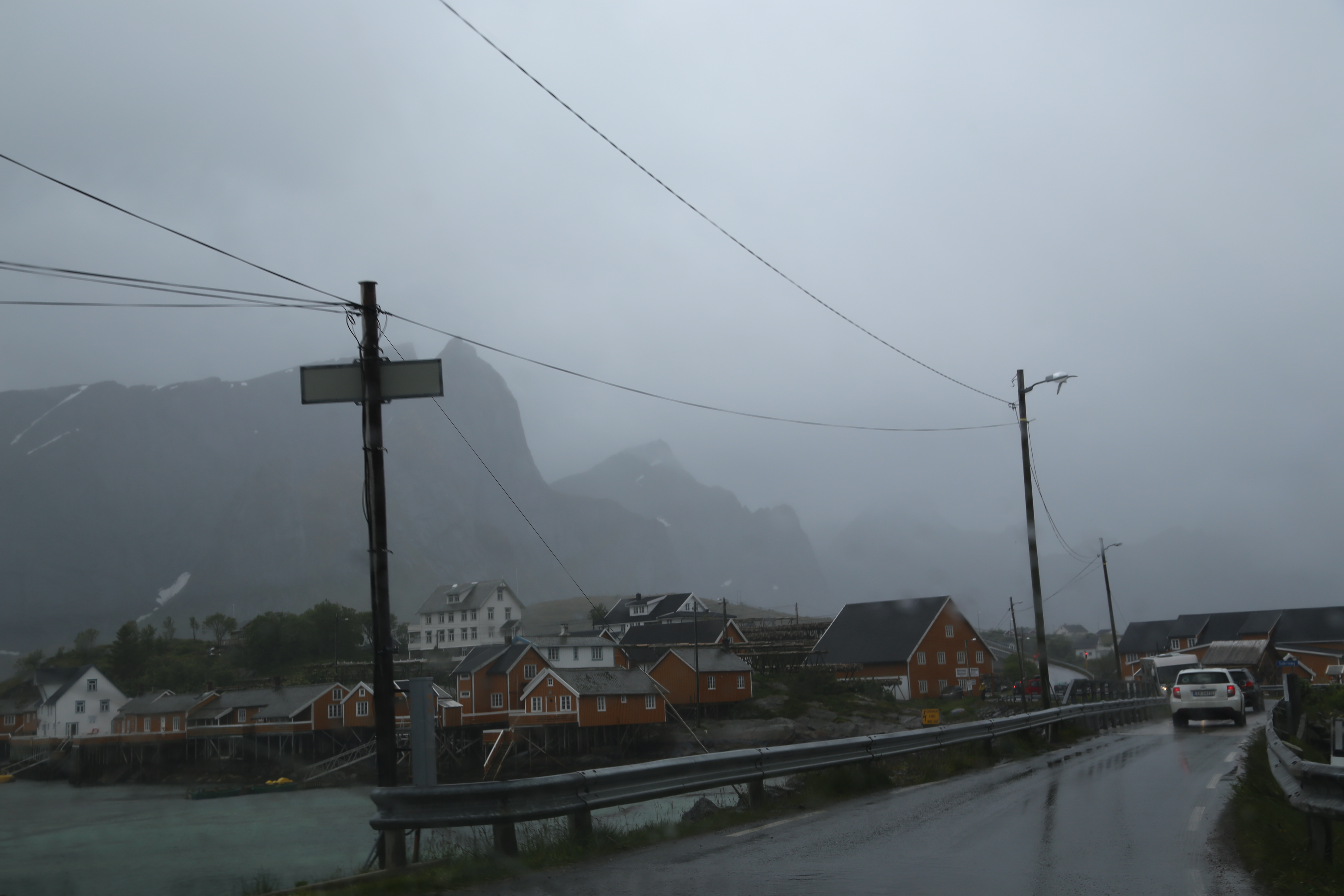 2014 Europe Trip Day 18 - Norway (Lofoten Islands: Sordal Tunnel (4 miles),  Sloverfjord Tunnel (2 miles), Chocolate Chip Rolls, Svolvaer, Lofoten Stockfish (Hanging Cod), Fishing Village Named Å, Snails, Fiskeburger (Fish Burger), Wild Reindeer) 