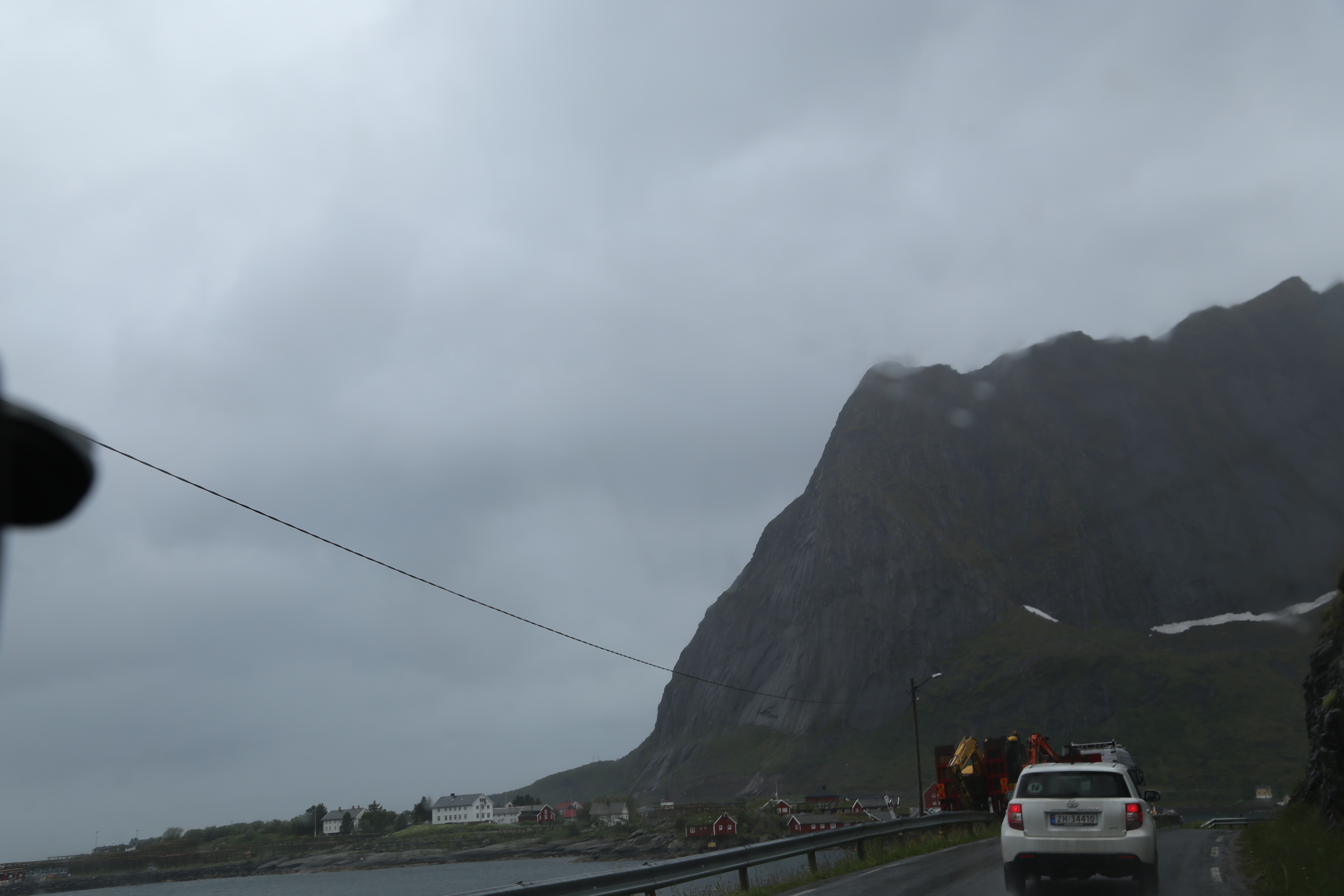 2014 Europe Trip Day 18 - Norway (Lofoten Islands: Sordal Tunnel (4 miles),  Sloverfjord Tunnel (2 miles), Chocolate Chip Rolls, Svolvaer, Lofoten Stockfish (Hanging Cod), Fishing Village Named Å, Snails, Fiskeburger (Fish Burger), Wild Reindeer) 