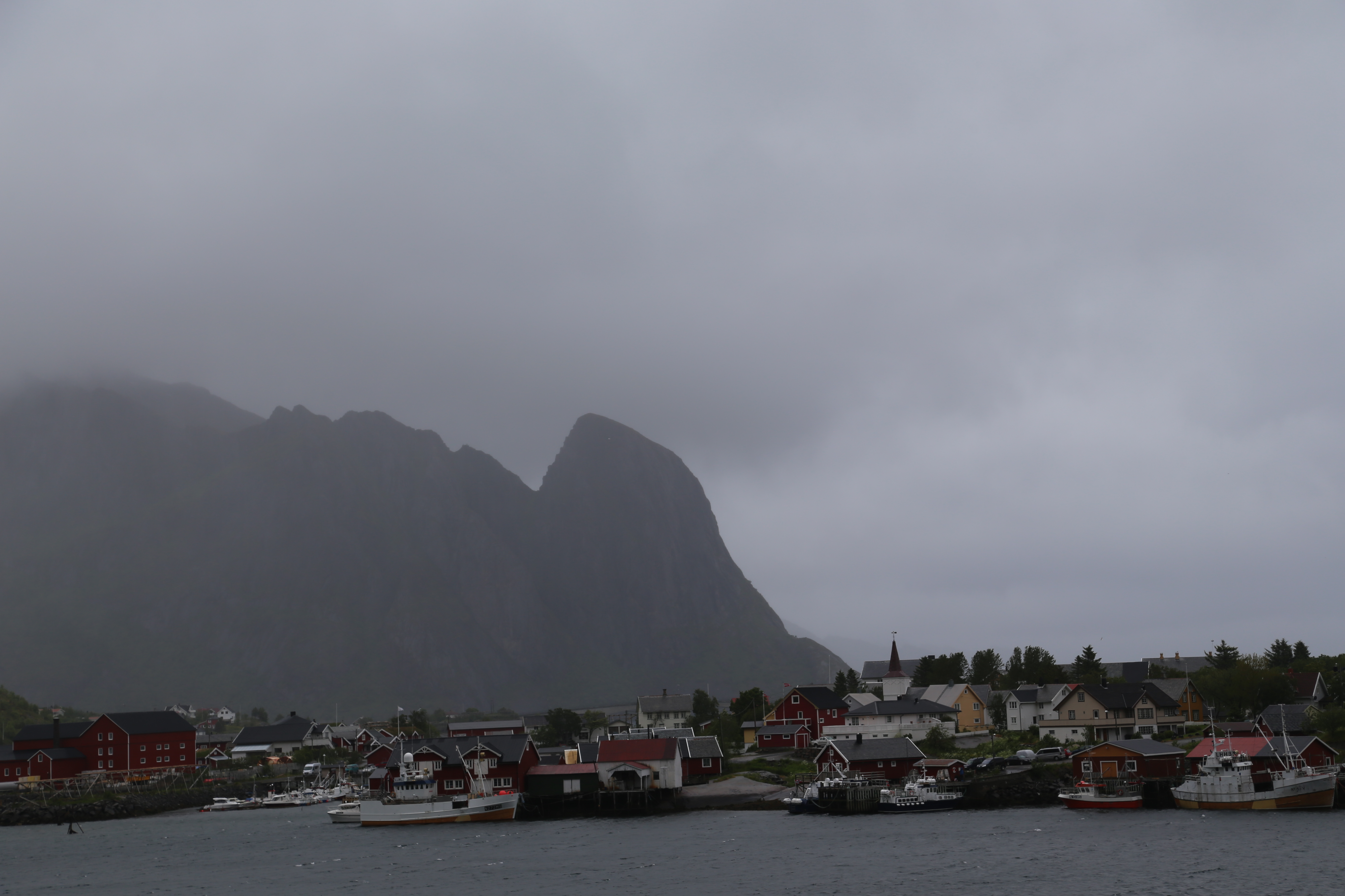 2014 Europe Trip Day 18 - Norway (Lofoten Islands: Sordal Tunnel (4 miles),  Sloverfjord Tunnel (2 miles), Chocolate Chip Rolls, Svolvaer, Lofoten Stockfish (Hanging Cod), Fishing Village Named Å, Snails, Fiskeburger (Fish Burger), Wild Reindeer) 