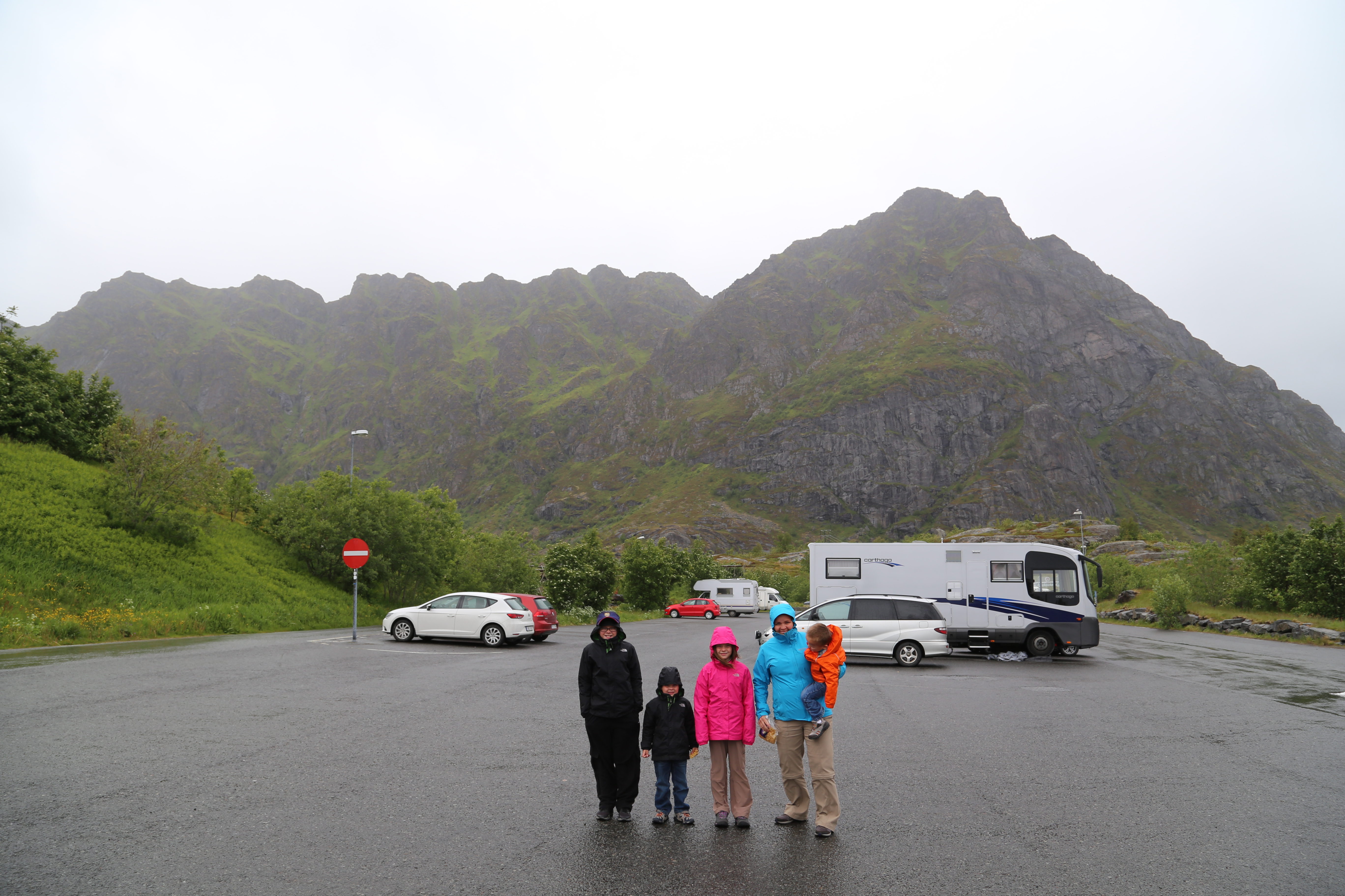 2014 Europe Trip Day 18 - Norway (Lofoten Islands: Sordal Tunnel (4 miles),  Sloverfjord Tunnel (2 miles), Chocolate Chip Rolls, Svolvaer, Lofoten Stockfish (Hanging Cod), Fishing Village Named Å, Snails, Fiskeburger (Fish Burger), Wild Reindeer) 