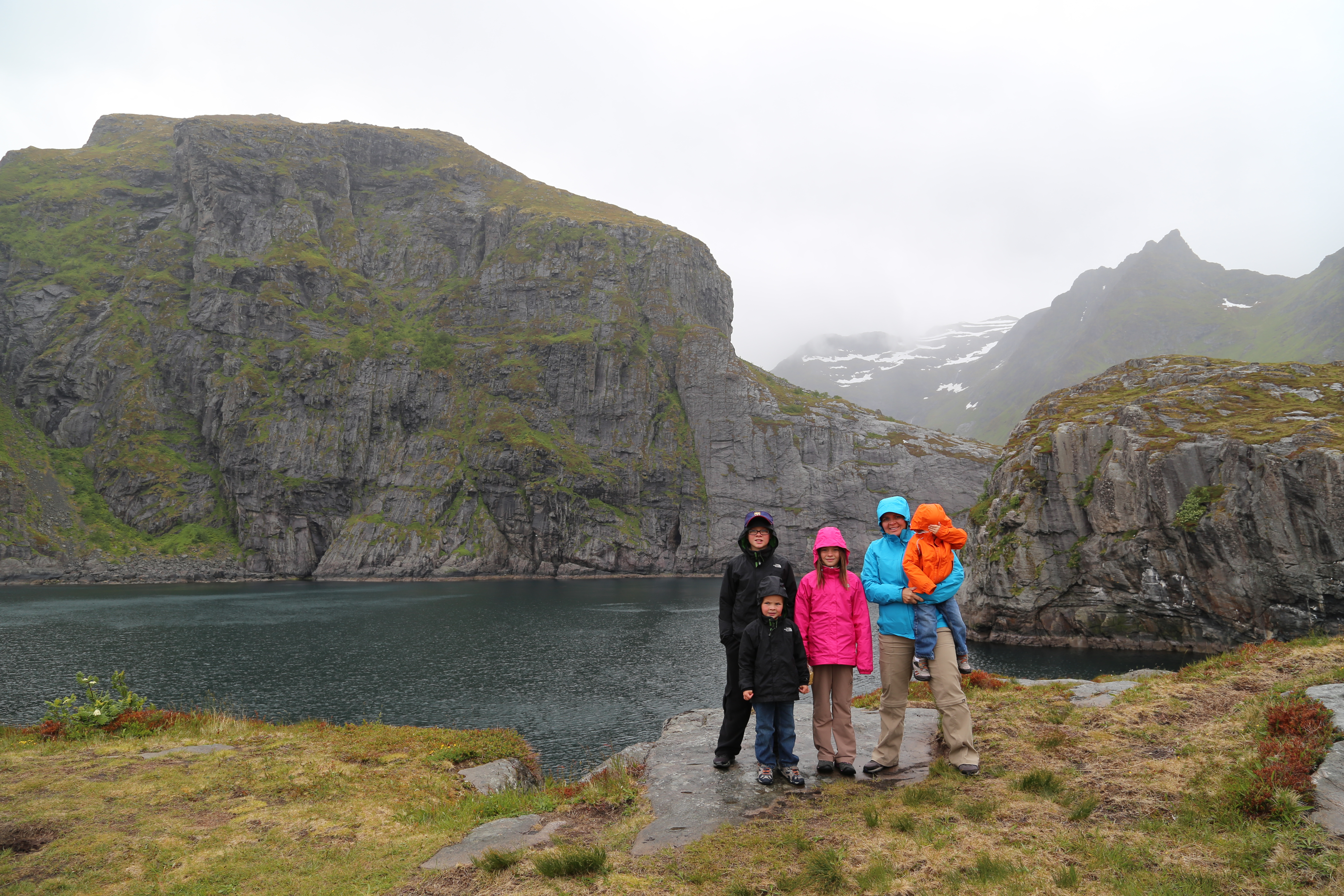 2014 Europe Trip Day 18 - Norway (Lofoten Islands: Sordal Tunnel (4 miles),  Sloverfjord Tunnel (2 miles), Chocolate Chip Rolls, Svolvaer, Lofoten Stockfish (Hanging Cod), Fishing Village Named Å, Snails, Fiskeburger (Fish Burger), Wild Reindeer) 