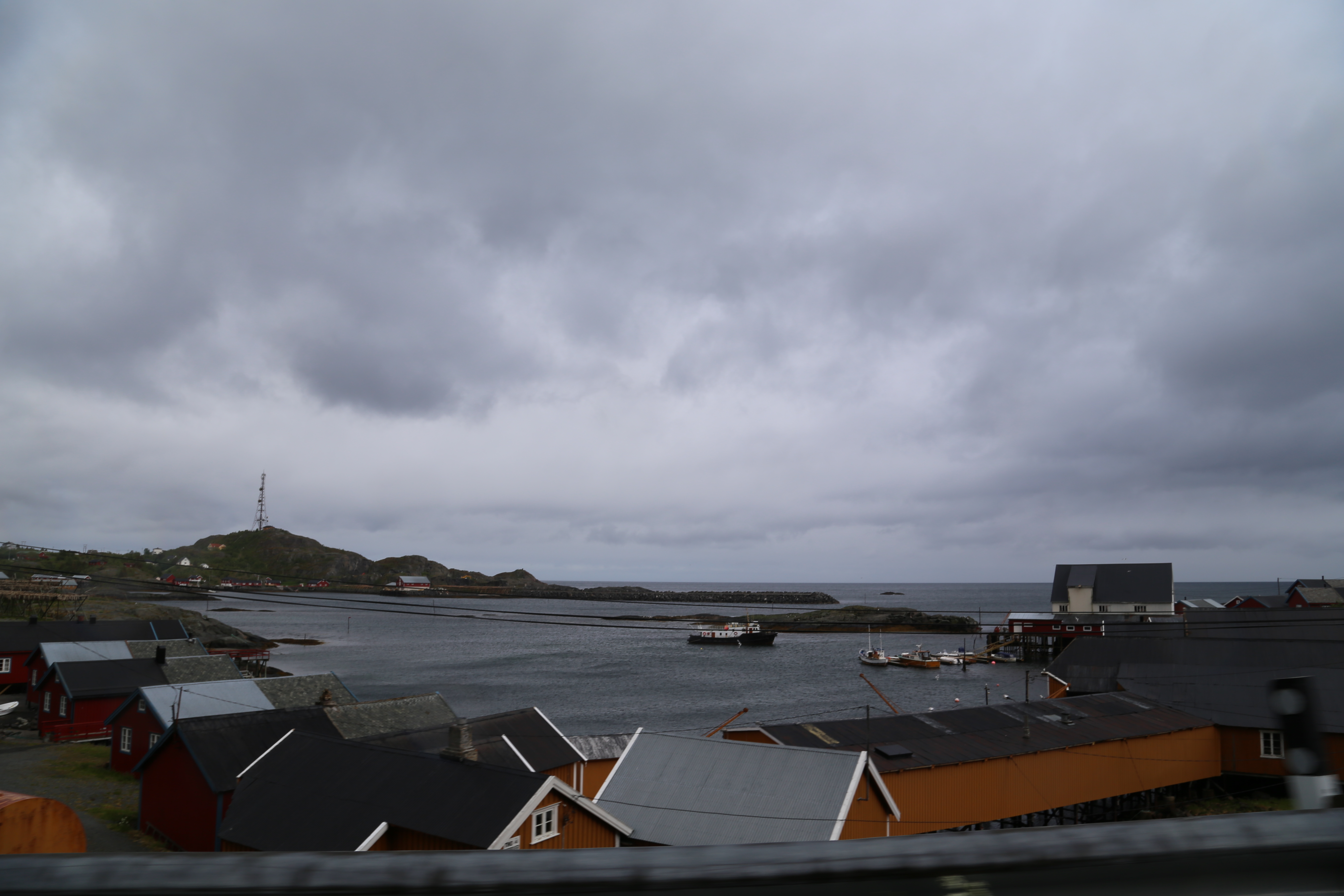 2014 Europe Trip Day 18 - Norway (Lofoten Islands: Sordal Tunnel (4 miles),  Sloverfjord Tunnel (2 miles), Chocolate Chip Rolls, Svolvaer, Lofoten Stockfish (Hanging Cod), Fishing Village Named Å, Snails, Fiskeburger (Fish Burger), Wild Reindeer) 