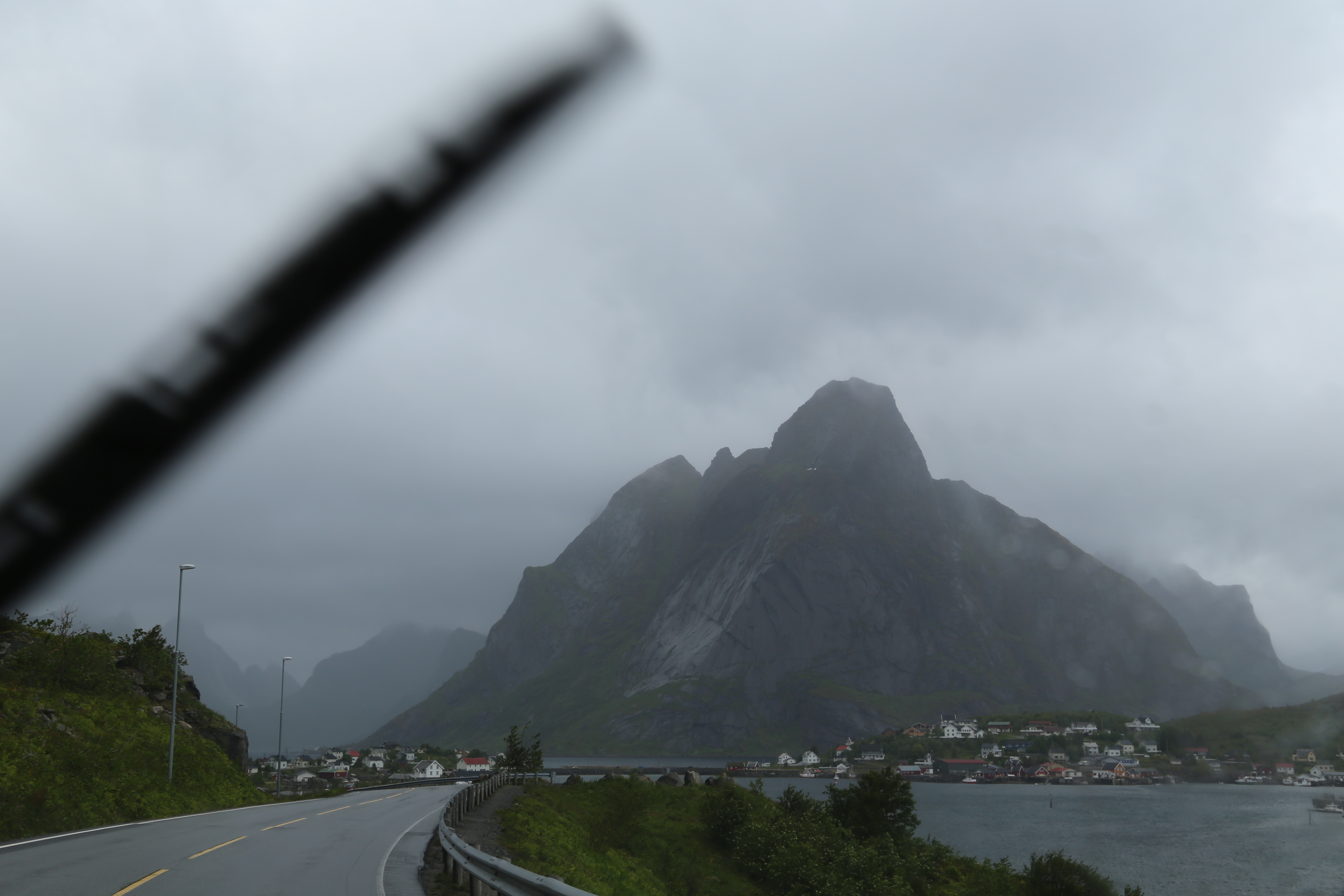 2014 Europe Trip Day 18 - Norway (Lofoten Islands: Sordal Tunnel (4 miles),  Sloverfjord Tunnel (2 miles), Chocolate Chip Rolls, Svolvaer, Lofoten Stockfish (Hanging Cod), Fishing Village Named Å, Snails, Fiskeburger (Fish Burger), Wild Reindeer) 