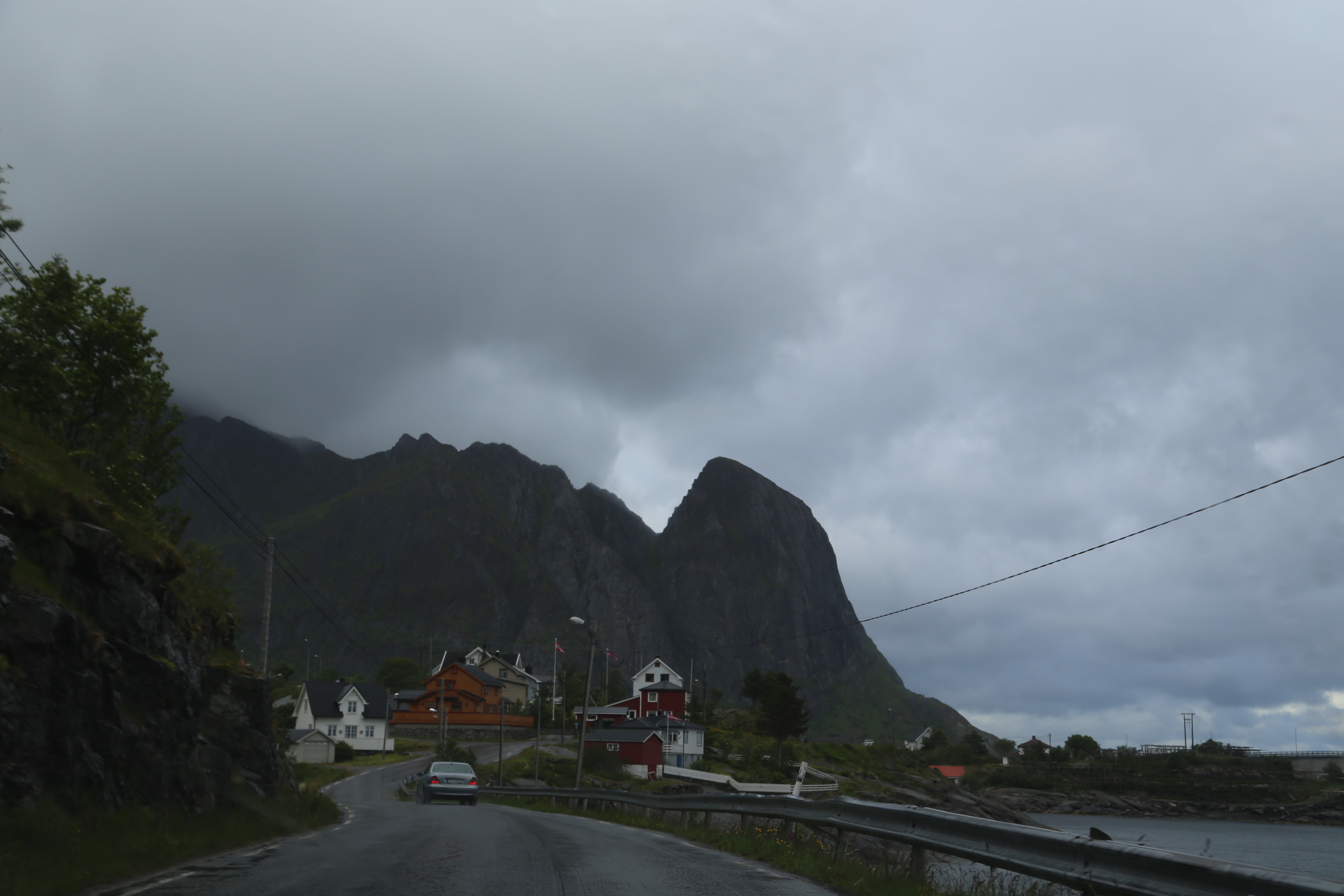 2014 Europe Trip Day 18 - Norway (Lofoten Islands: Sordal Tunnel (4 miles),  Sloverfjord Tunnel (2 miles), Chocolate Chip Rolls, Svolvaer, Lofoten Stockfish (Hanging Cod), Fishing Village Named Å, Snails, Fiskeburger (Fish Burger), Wild Reindeer) 