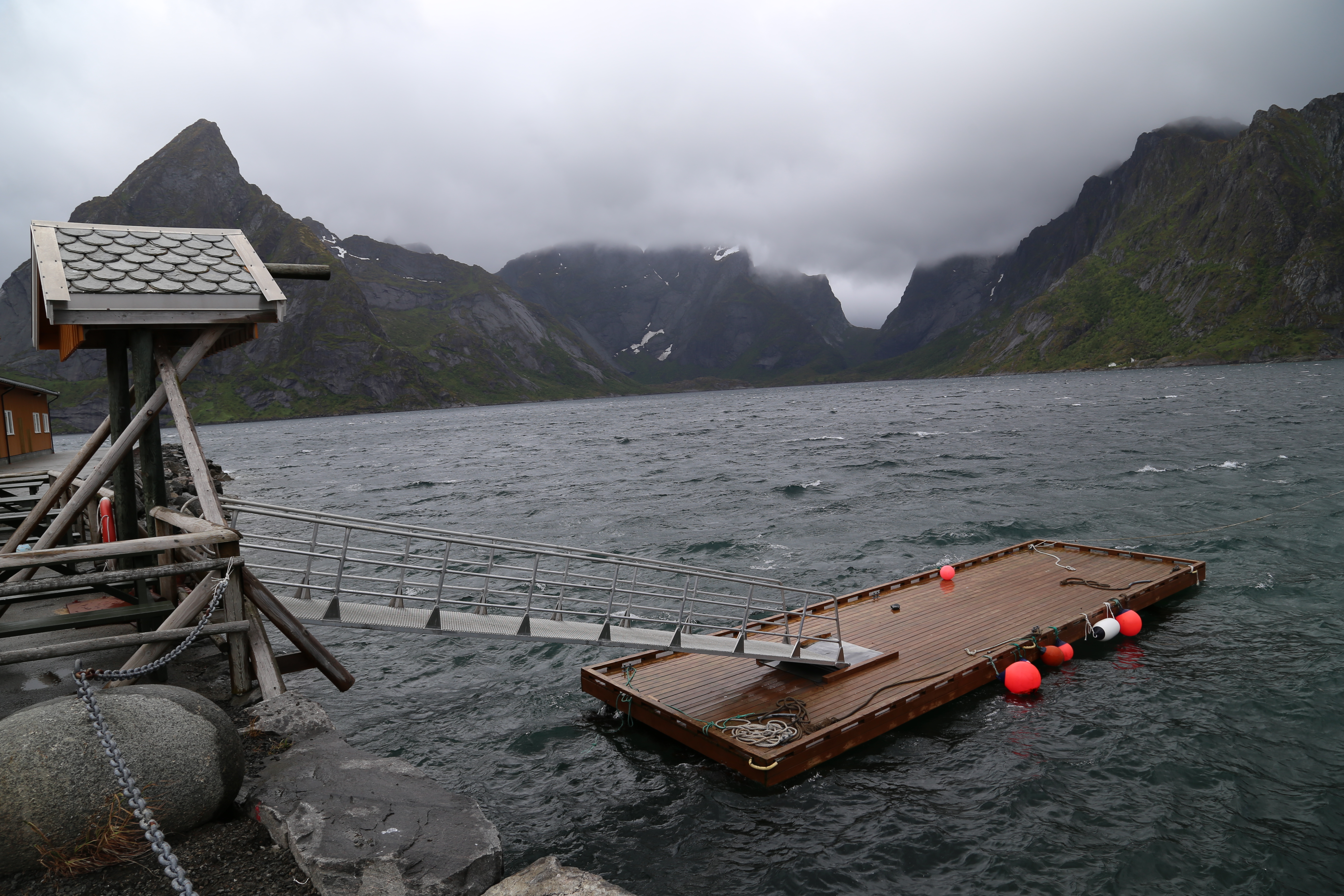 2014 Europe Trip Day 18 - Norway (Lofoten Islands: Sordal Tunnel (4 miles),  Sloverfjord Tunnel (2 miles), Chocolate Chip Rolls, Svolvaer, Lofoten Stockfish (Hanging Cod), Fishing Village Named Å, Snails, Fiskeburger (Fish Burger), Wild Reindeer) 