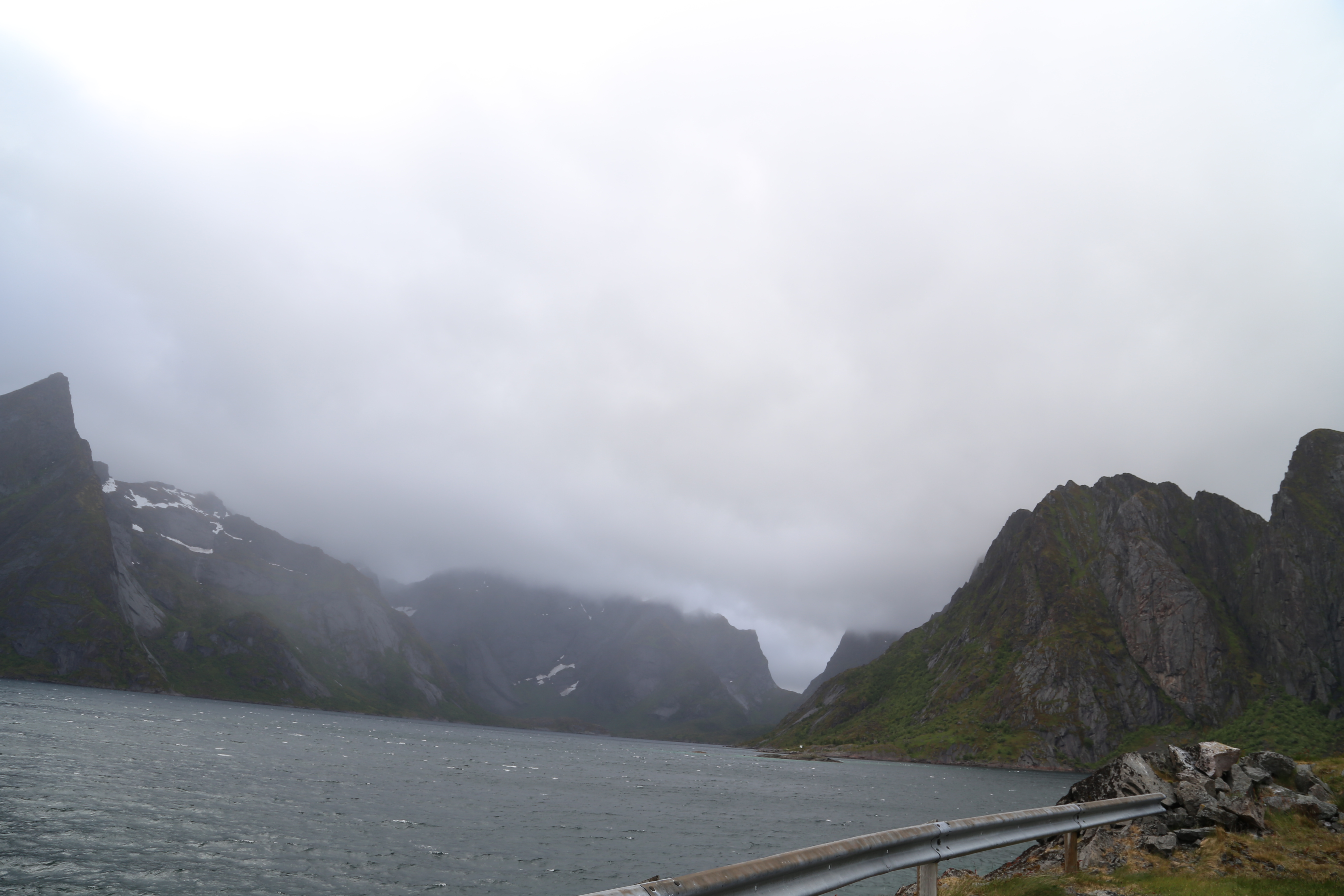 2014 Europe Trip Day 18 - Norway (Lofoten Islands: Sordal Tunnel (4 miles),  Sloverfjord Tunnel (2 miles), Chocolate Chip Rolls, Svolvaer, Lofoten Stockfish (Hanging Cod), Fishing Village Named Å, Snails, Fiskeburger (Fish Burger), Wild Reindeer) 