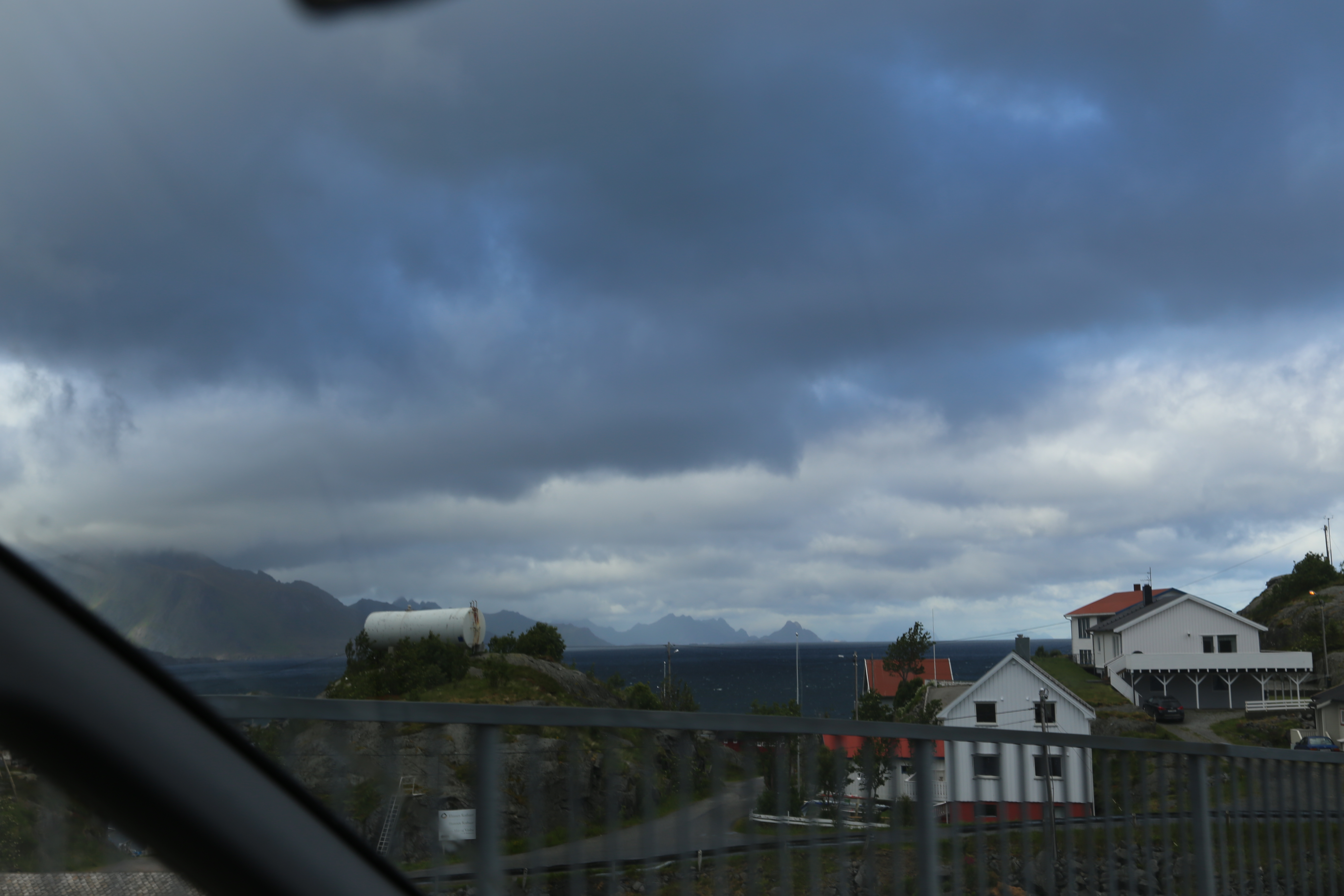 2014 Europe Trip Day 18 - Norway (Lofoten Islands: Sordal Tunnel (4 miles),  Sloverfjord Tunnel (2 miles), Chocolate Chip Rolls, Svolvaer, Lofoten Stockfish (Hanging Cod), Fishing Village Named Å, Snails, Fiskeburger (Fish Burger), Wild Reindeer) 