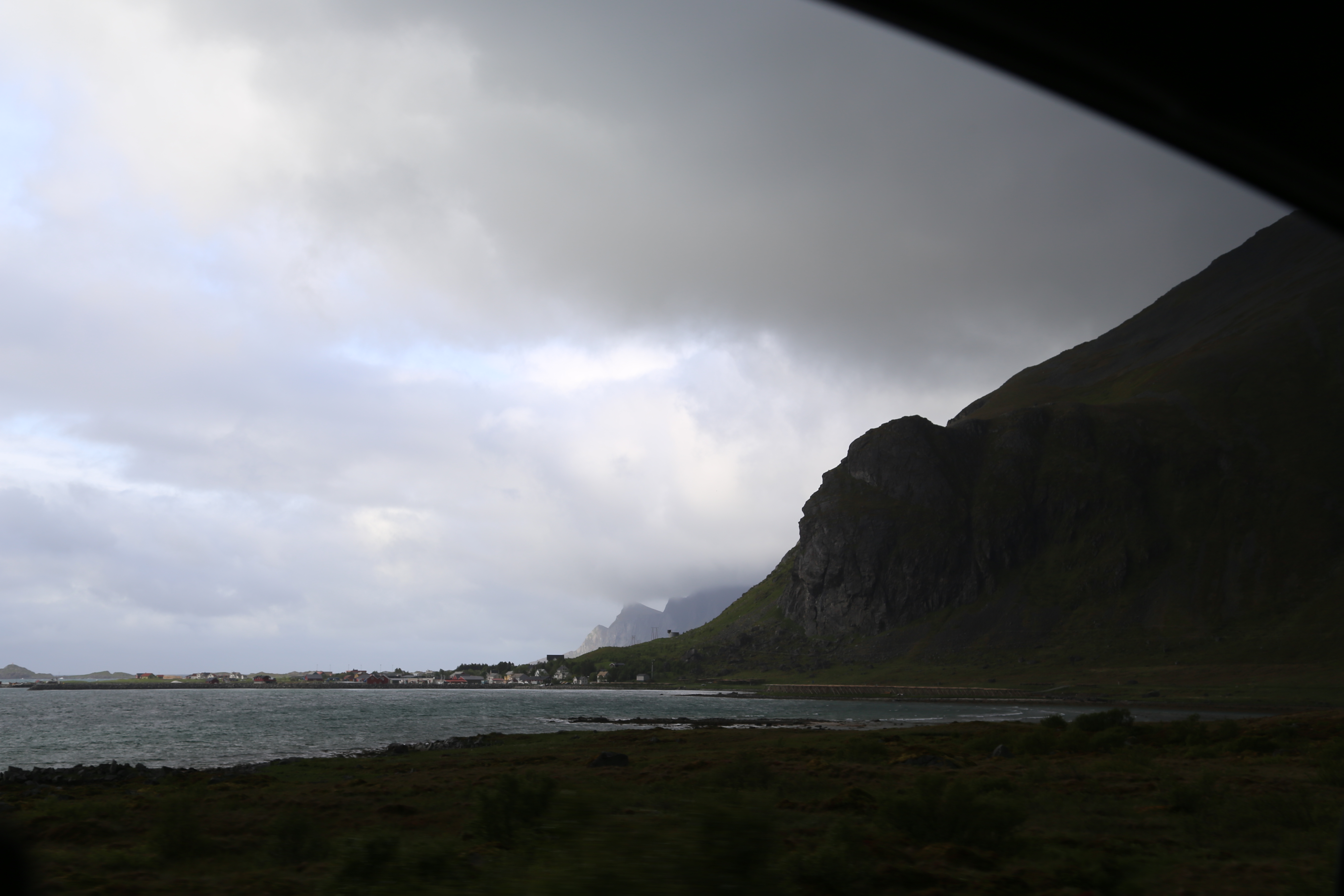 2014 Europe Trip Day 18 - Norway (Lofoten Islands: Sordal Tunnel (4 miles),  Sloverfjord Tunnel (2 miles), Chocolate Chip Rolls, Svolvaer, Lofoten Stockfish (Hanging Cod), Fishing Village Named Å, Snails, Fiskeburger (Fish Burger), Wild Reindeer) 