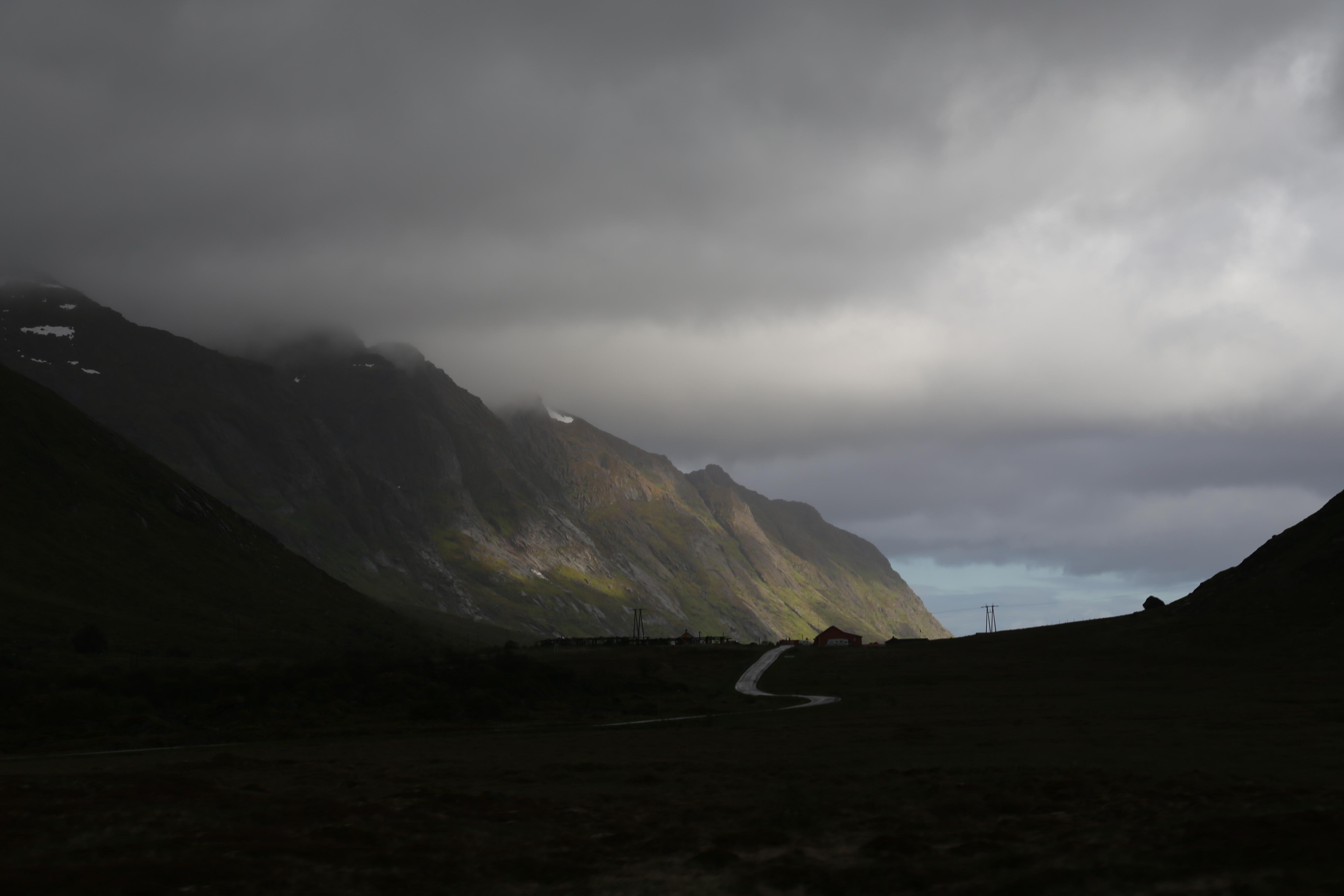 2014 Europe Trip Day 18 - Norway (Lofoten Islands: Sordal Tunnel (4 miles),  Sloverfjord Tunnel (2 miles), Chocolate Chip Rolls, Svolvaer, Lofoten Stockfish (Hanging Cod), Fishing Village Named Å, Snails, Fiskeburger (Fish Burger), Wild Reindeer) 