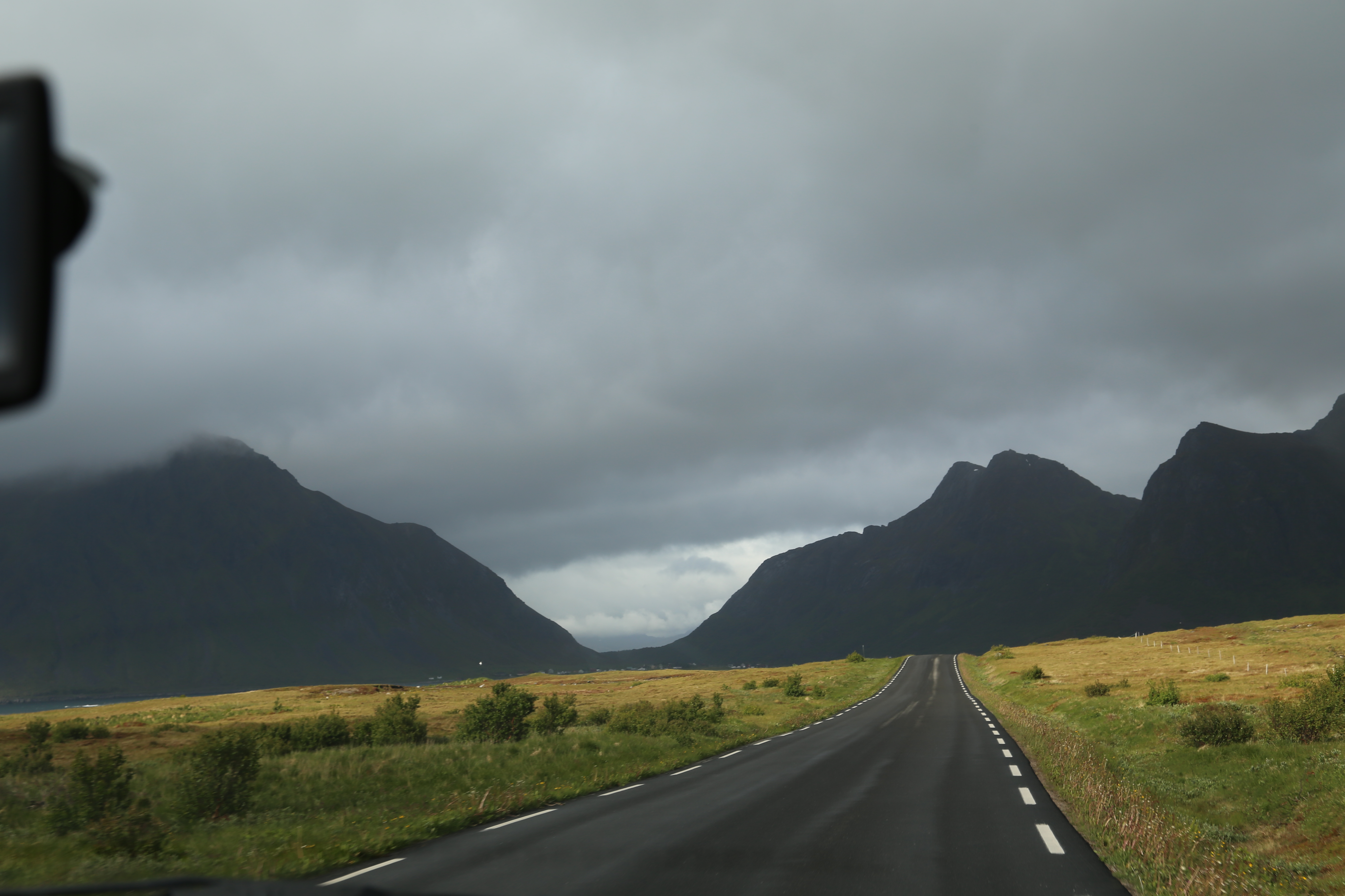 2014 Europe Trip Day 18 - Norway (Lofoten Islands: Sordal Tunnel (4 miles),  Sloverfjord Tunnel (2 miles), Chocolate Chip Rolls, Svolvaer, Lofoten Stockfish (Hanging Cod), Fishing Village Named Å, Snails, Fiskeburger (Fish Burger), Wild Reindeer) 