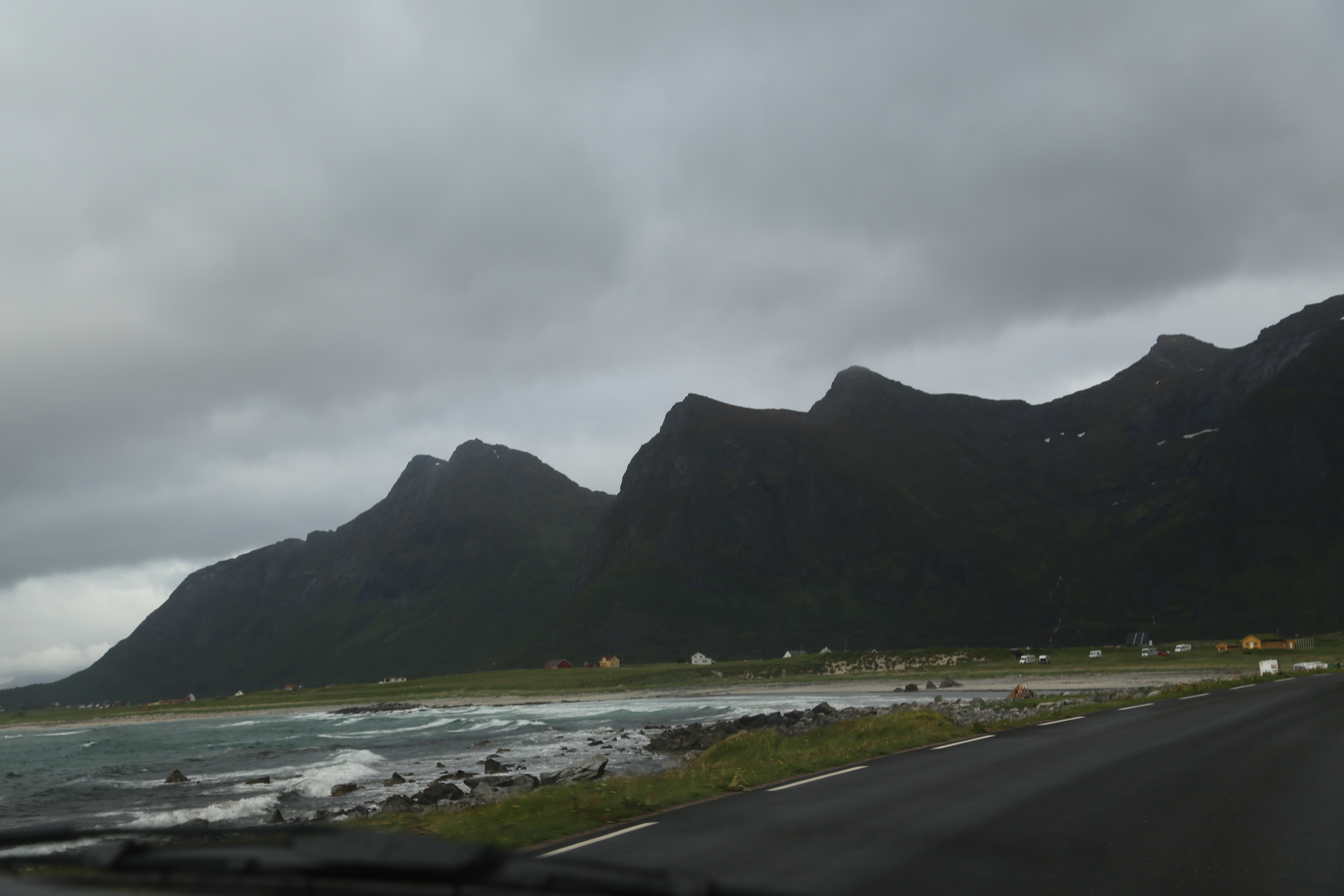 2014 Europe Trip Day 18 - Norway (Lofoten Islands: Sordal Tunnel (4 miles),  Sloverfjord Tunnel (2 miles), Chocolate Chip Rolls, Svolvaer, Lofoten Stockfish (Hanging Cod), Fishing Village Named Å, Snails, Fiskeburger (Fish Burger), Wild Reindeer) 