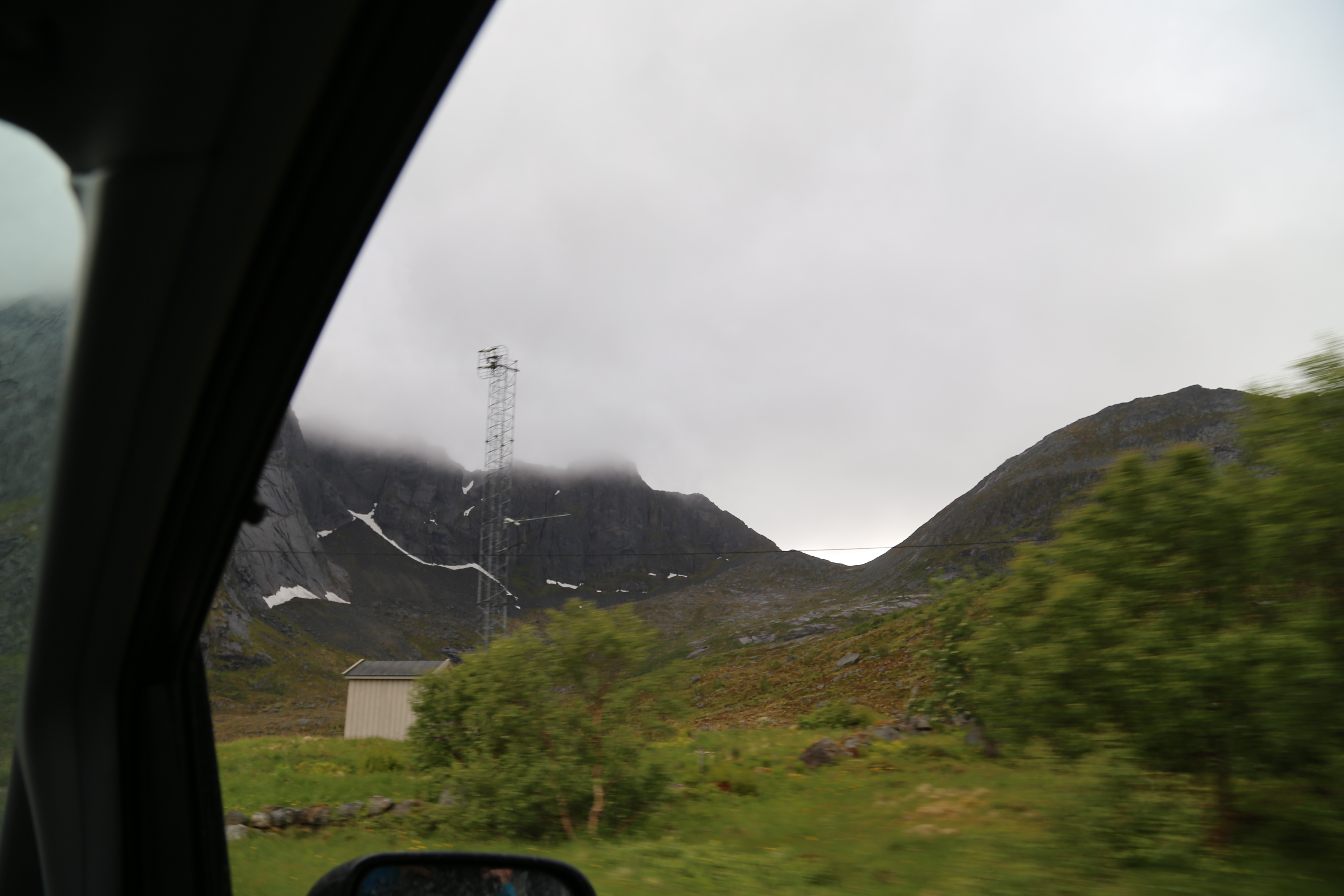 2014 Europe Trip Day 18 - Norway (Lofoten Islands: Sordal Tunnel (4 miles),  Sloverfjord Tunnel (2 miles), Chocolate Chip Rolls, Svolvaer, Lofoten Stockfish (Hanging Cod), Fishing Village Named Å, Snails, Fiskeburger (Fish Burger), Wild Reindeer) 