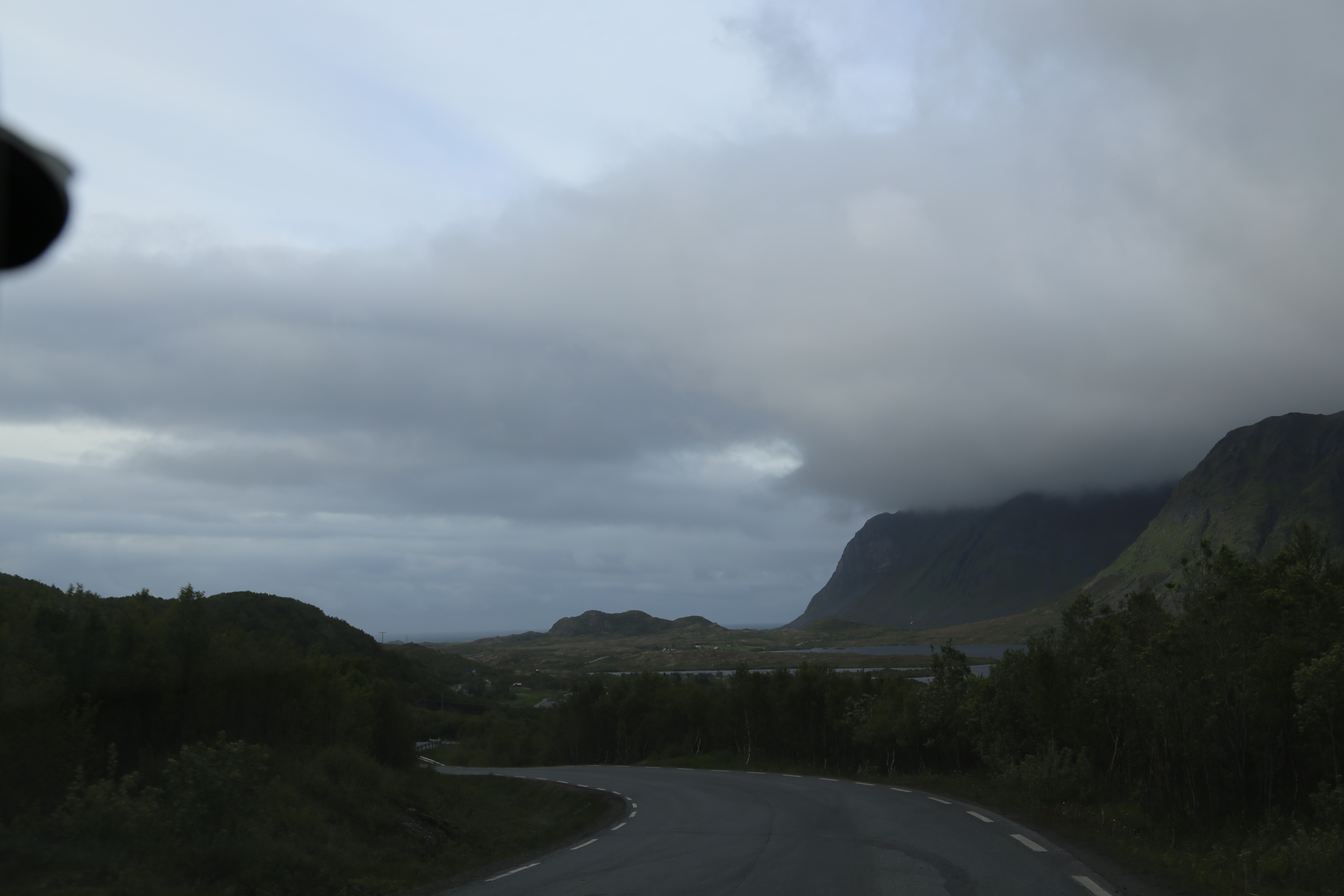 2014 Europe Trip Day 18 - Norway (Lofoten Islands: Sordal Tunnel (4 miles),  Sloverfjord Tunnel (2 miles), Chocolate Chip Rolls, Svolvaer, Lofoten Stockfish (Hanging Cod), Fishing Village Named Å, Snails, Fiskeburger (Fish Burger), Wild Reindeer) 