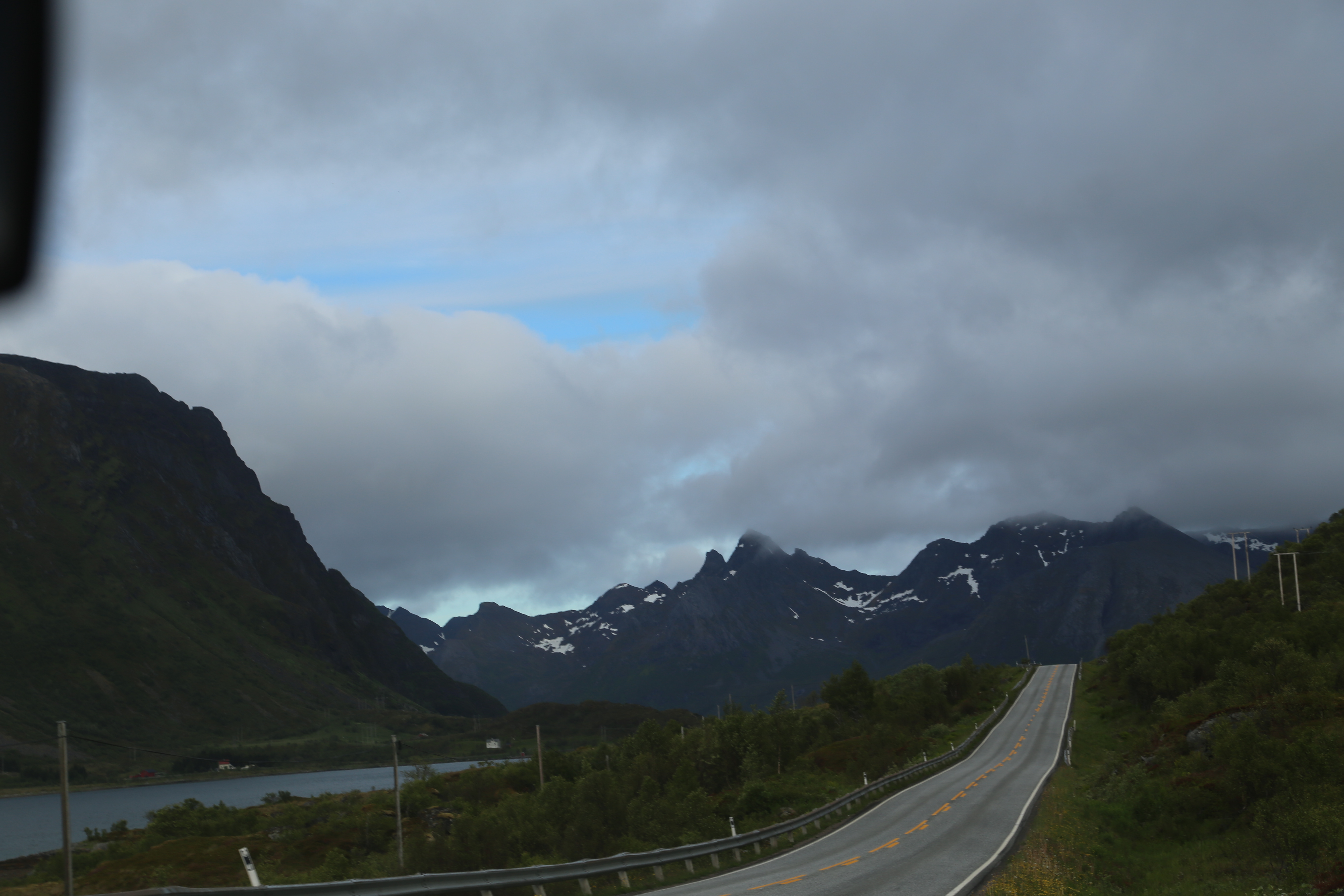 2014 Europe Trip Day 18 - Norway (Lofoten Islands: Sordal Tunnel (4 miles),  Sloverfjord Tunnel (2 miles), Chocolate Chip Rolls, Svolvaer, Lofoten Stockfish (Hanging Cod), Fishing Village Named Å, Snails, Fiskeburger (Fish Burger), Wild Reindeer) 