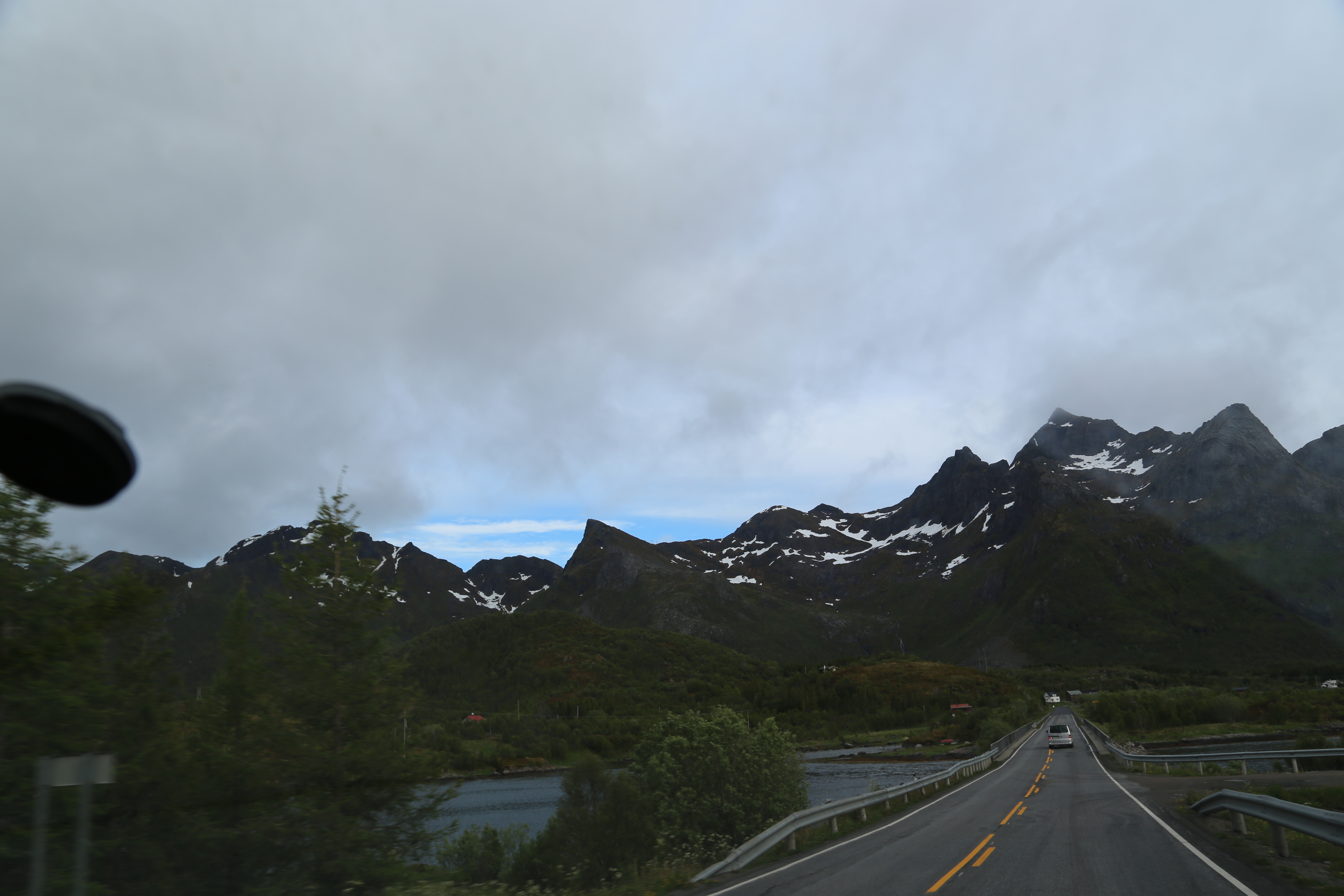 2014 Europe Trip Day 18 - Norway (Lofoten Islands: Sordal Tunnel (4 miles),  Sloverfjord Tunnel (2 miles), Chocolate Chip Rolls, Svolvaer, Lofoten Stockfish (Hanging Cod), Fishing Village Named Å, Snails, Fiskeburger (Fish Burger), Wild Reindeer) 