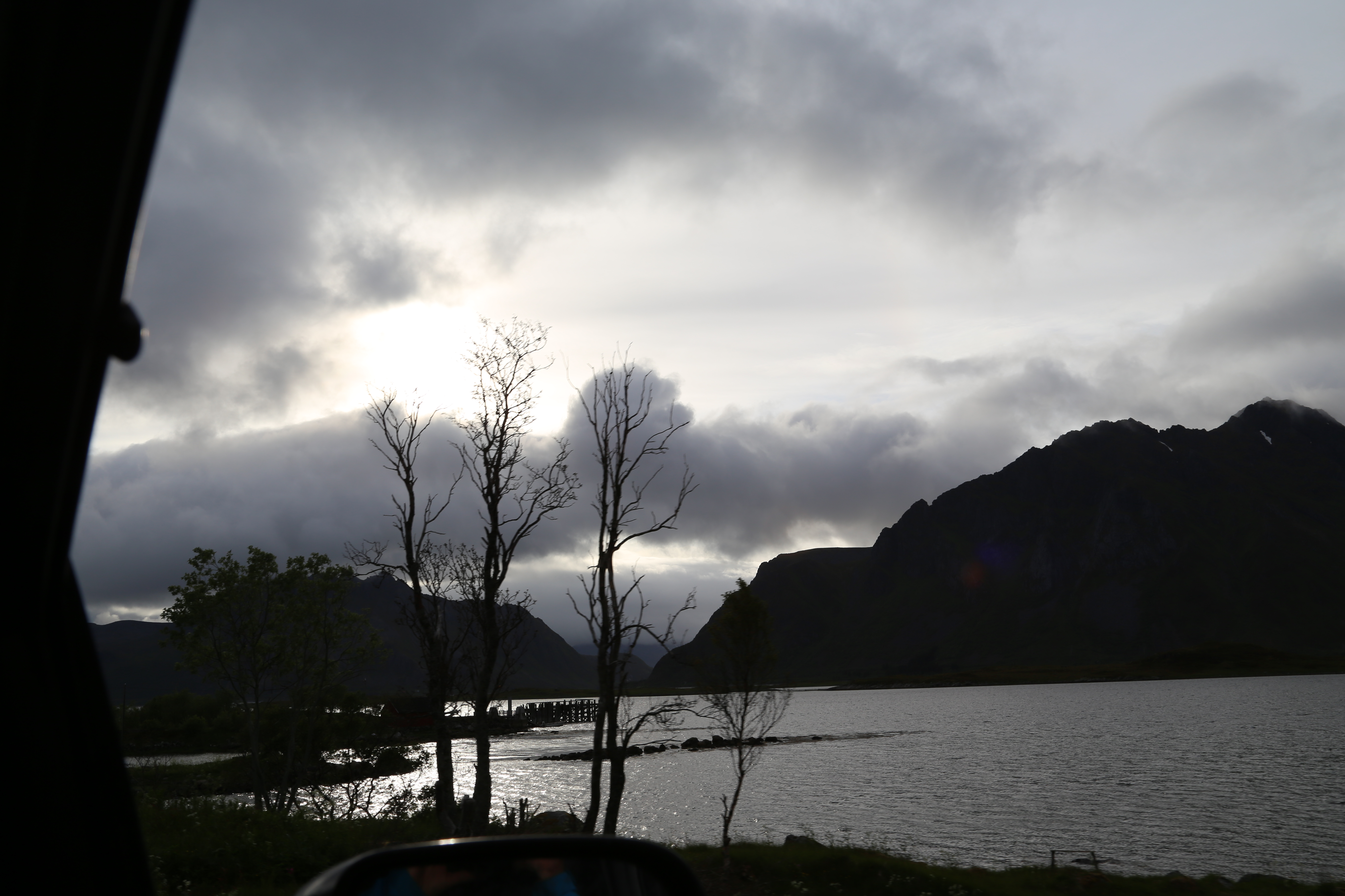 2014 Europe Trip Day 18 - Norway (Lofoten Islands: Sordal Tunnel (4 miles),  Sloverfjord Tunnel (2 miles), Chocolate Chip Rolls, Svolvaer, Lofoten Stockfish (Hanging Cod), Fishing Village Named Å, Snails, Fiskeburger (Fish Burger), Wild Reindeer) 