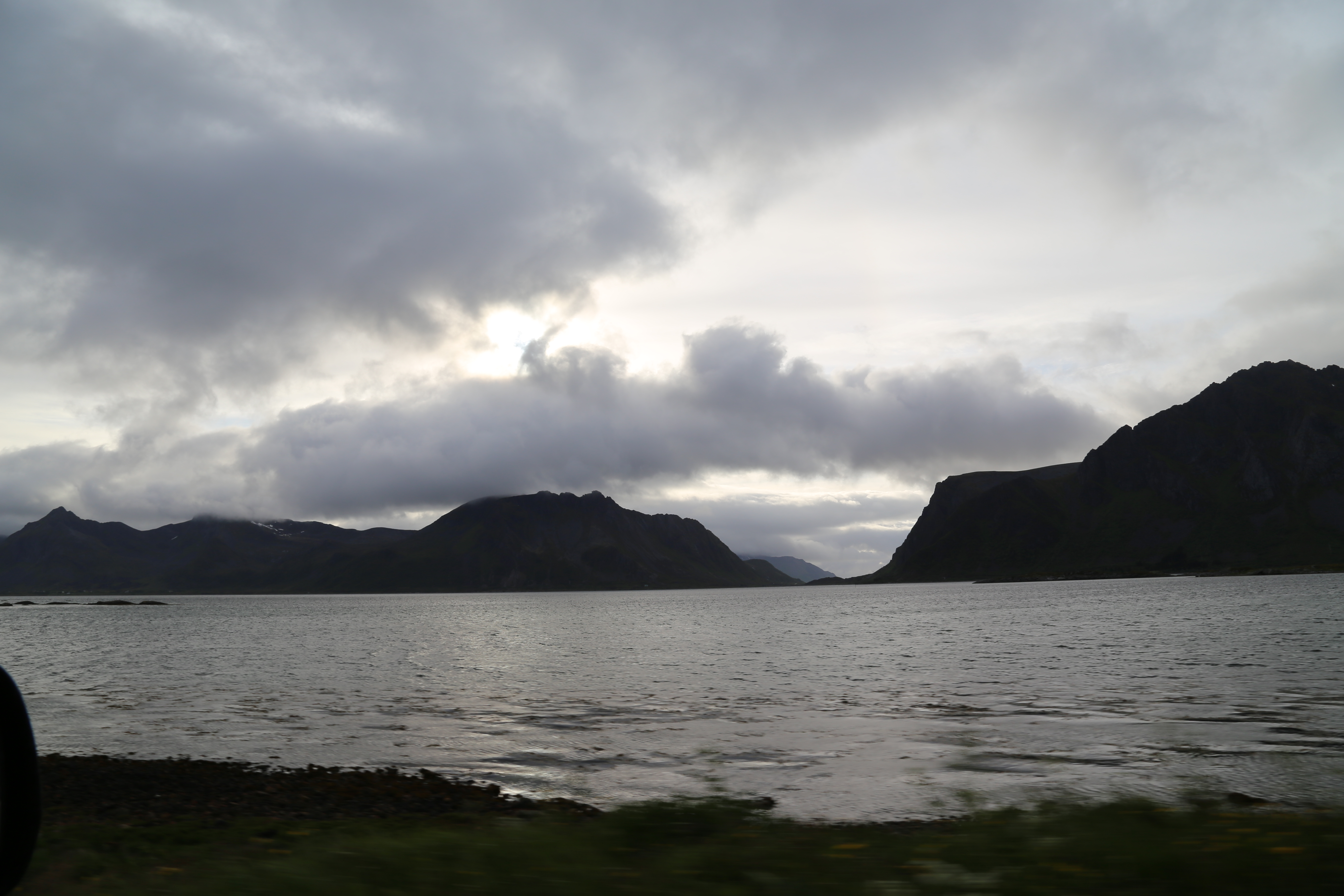 2014 Europe Trip Day 18 - Norway (Lofoten Islands: Sordal Tunnel (4 miles),  Sloverfjord Tunnel (2 miles), Chocolate Chip Rolls, Svolvaer, Lofoten Stockfish (Hanging Cod), Fishing Village Named Å, Snails, Fiskeburger (Fish Burger), Wild Reindeer) 