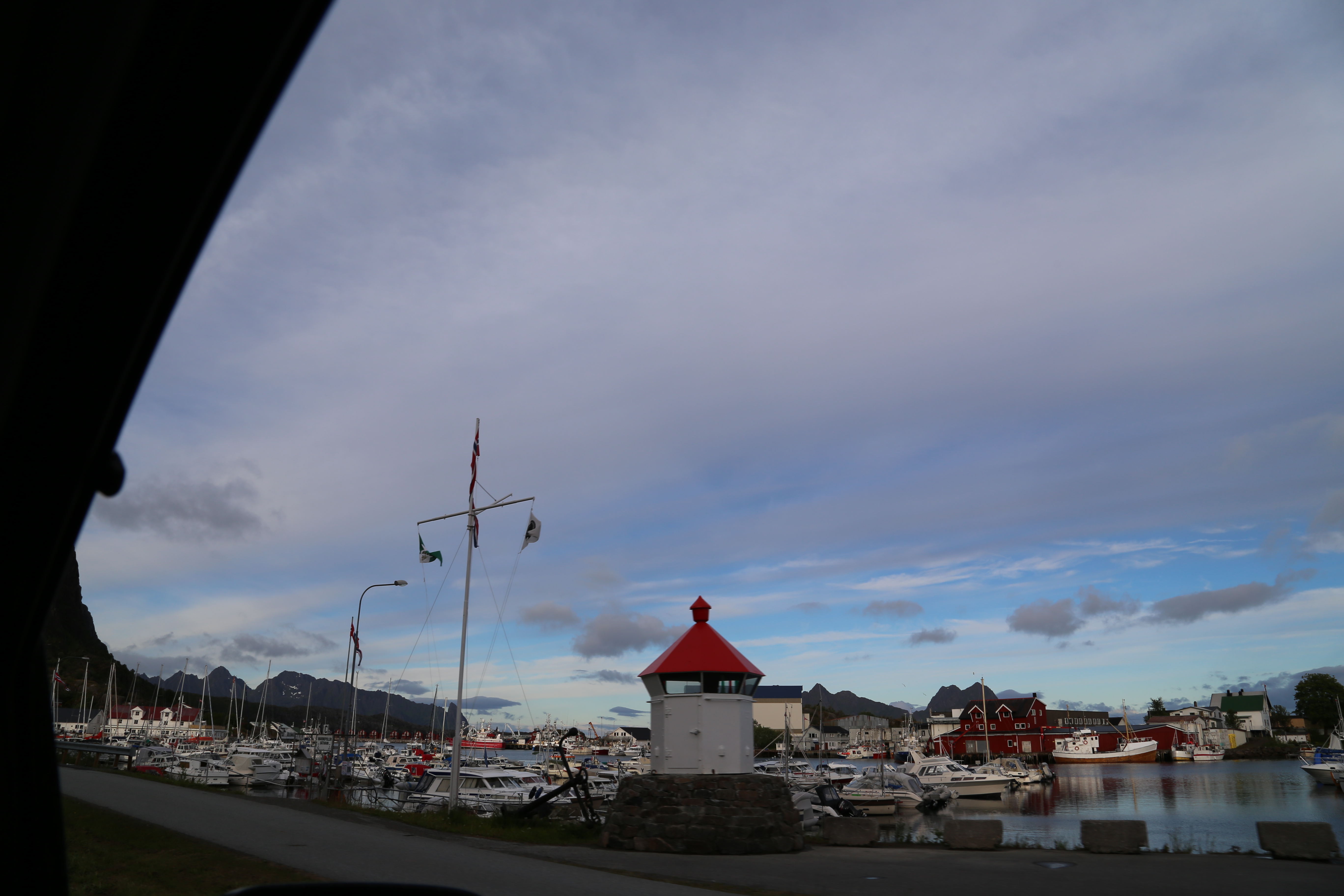 2014 Europe Trip Day 18 - Norway (Lofoten Islands: Sordal Tunnel (4 miles),  Sloverfjord Tunnel (2 miles), Chocolate Chip Rolls, Svolvaer, Lofoten Stockfish (Hanging Cod), Fishing Village Named Å, Snails, Fiskeburger (Fish Burger), Wild Reindeer) 