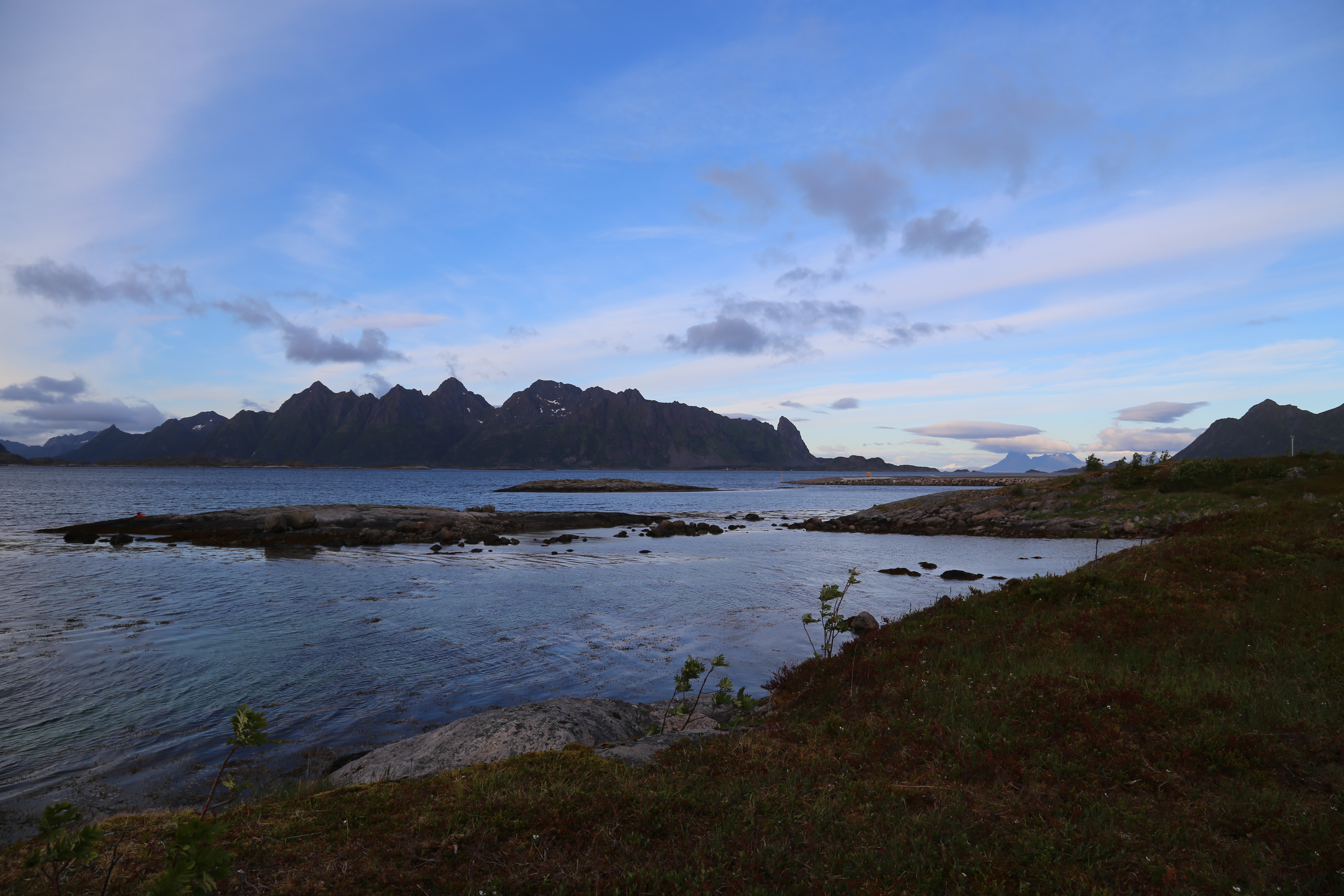 2014 Europe Trip Day 18 - Norway (Lofoten Islands: Sordal Tunnel (4 miles),  Sloverfjord Tunnel (2 miles), Chocolate Chip Rolls, Svolvaer, Lofoten Stockfish (Hanging Cod), Fishing Village Named Å, Snails, Fiskeburger (Fish Burger), Wild Reindeer) 