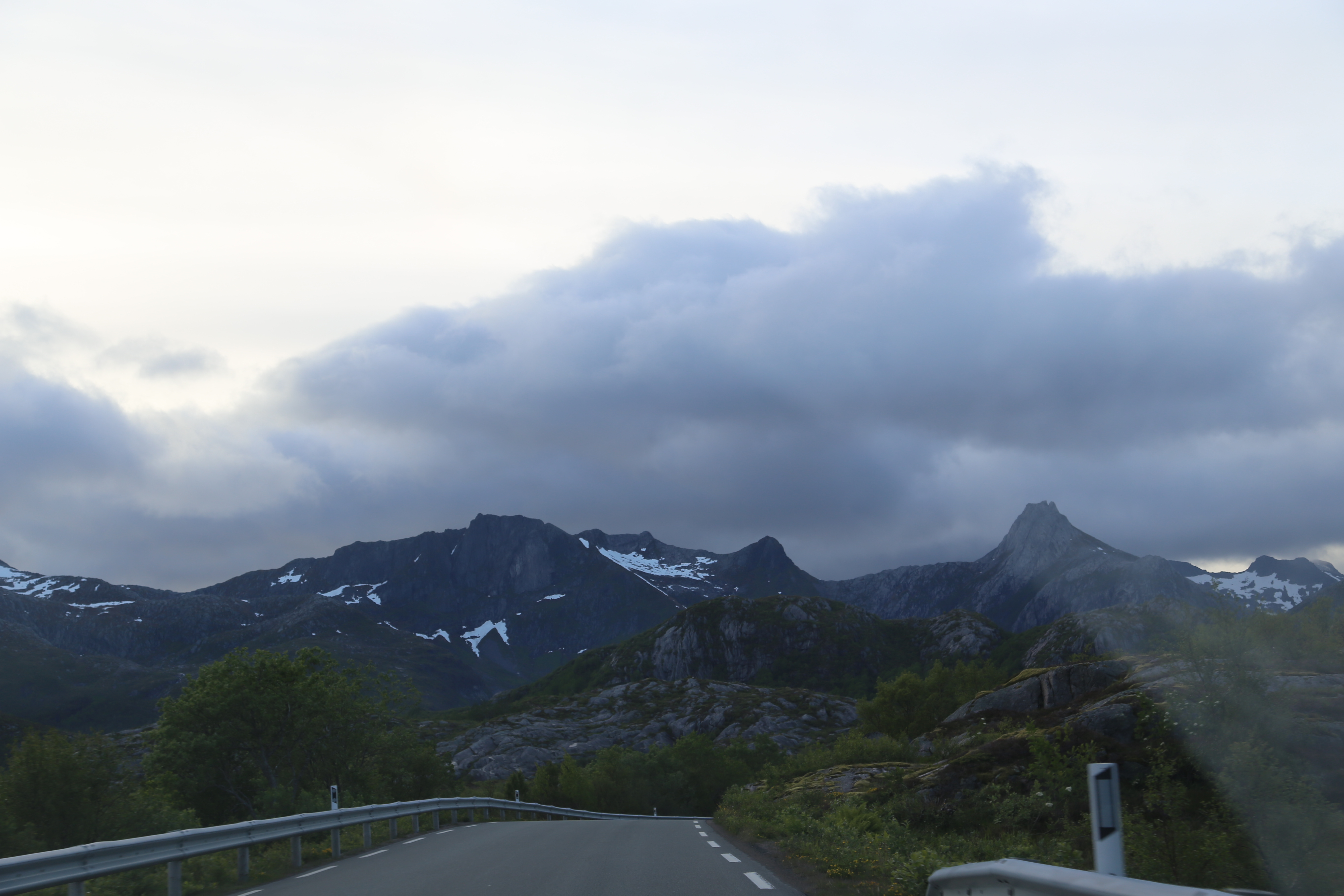 2014 Europe Trip Day 18 - Norway (Lofoten Islands: Sordal Tunnel (4 miles),  Sloverfjord Tunnel (2 miles), Chocolate Chip Rolls, Svolvaer, Lofoten Stockfish (Hanging Cod), Fishing Village Named Å, Snails, Fiskeburger (Fish Burger), Wild Reindeer) 