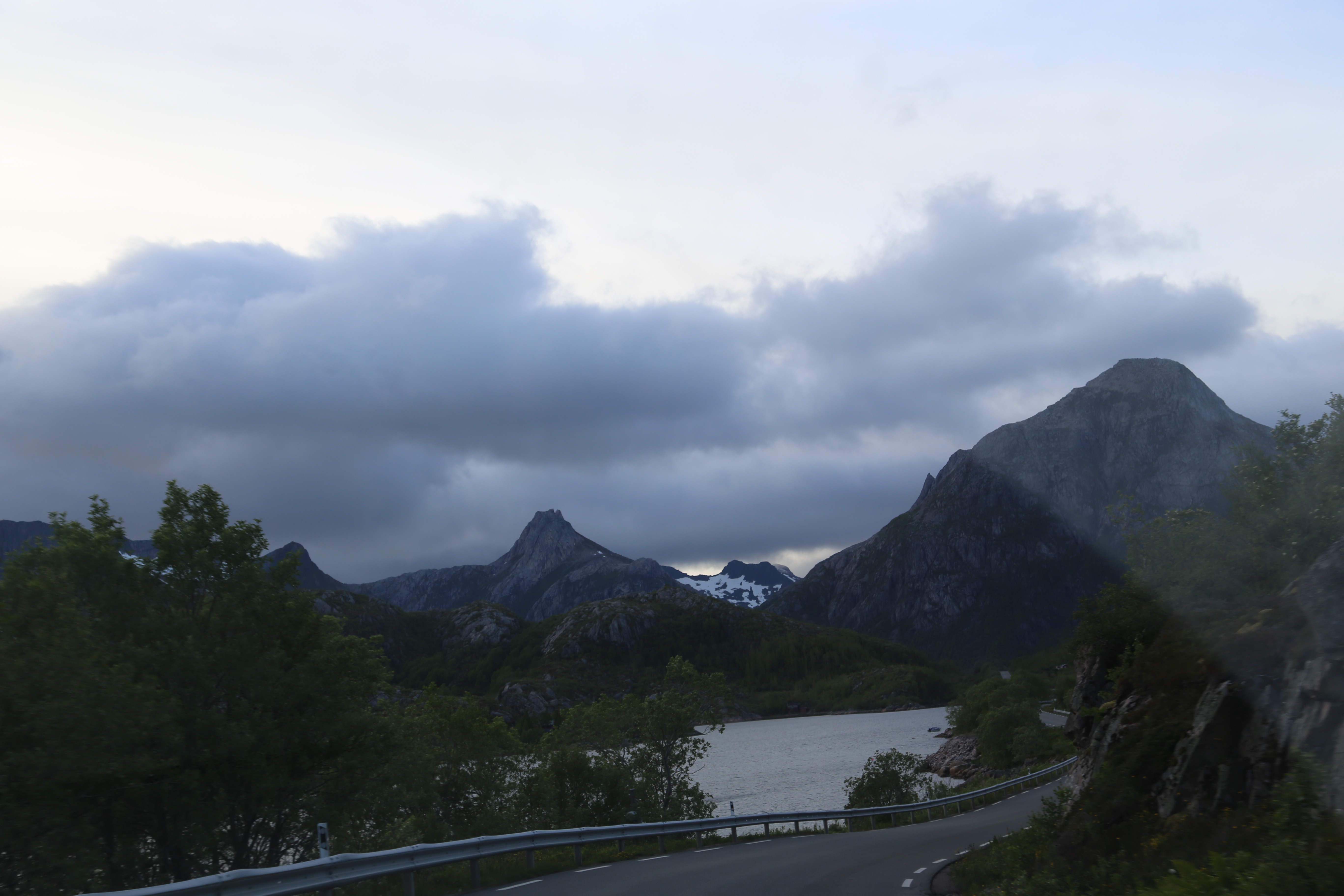 2014 Europe Trip Day 18 - Norway (Lofoten Islands: Sordal Tunnel (4 miles),  Sloverfjord Tunnel (2 miles), Chocolate Chip Rolls, Svolvaer, Lofoten Stockfish (Hanging Cod), Fishing Village Named Å, Snails, Fiskeburger (Fish Burger), Wild Reindeer) 