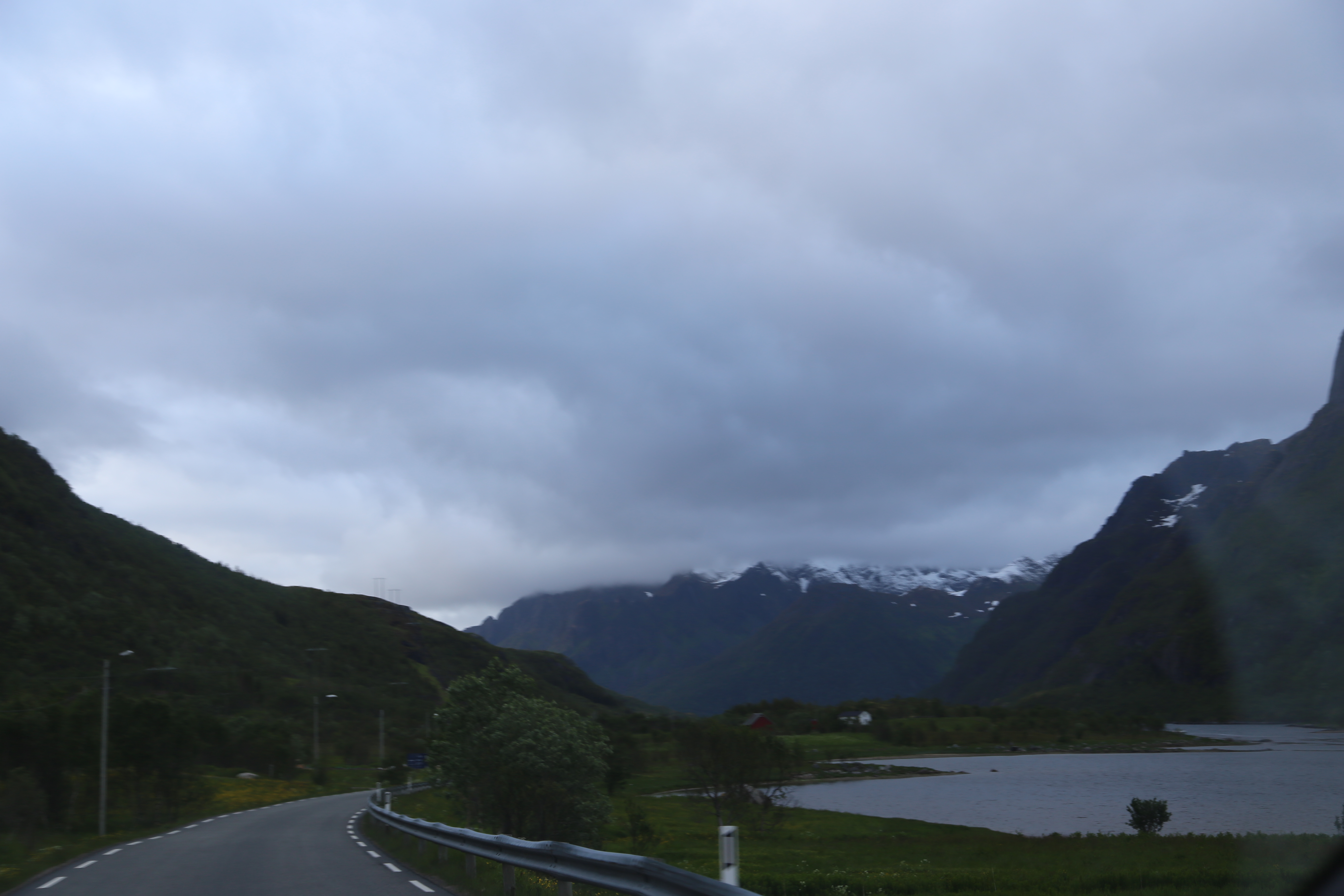 2014 Europe Trip Day 18 - Norway (Lofoten Islands: Sordal Tunnel (4 miles),  Sloverfjord Tunnel (2 miles), Chocolate Chip Rolls, Svolvaer, Lofoten Stockfish (Hanging Cod), Fishing Village Named Å, Snails, Fiskeburger (Fish Burger), Wild Reindeer) 