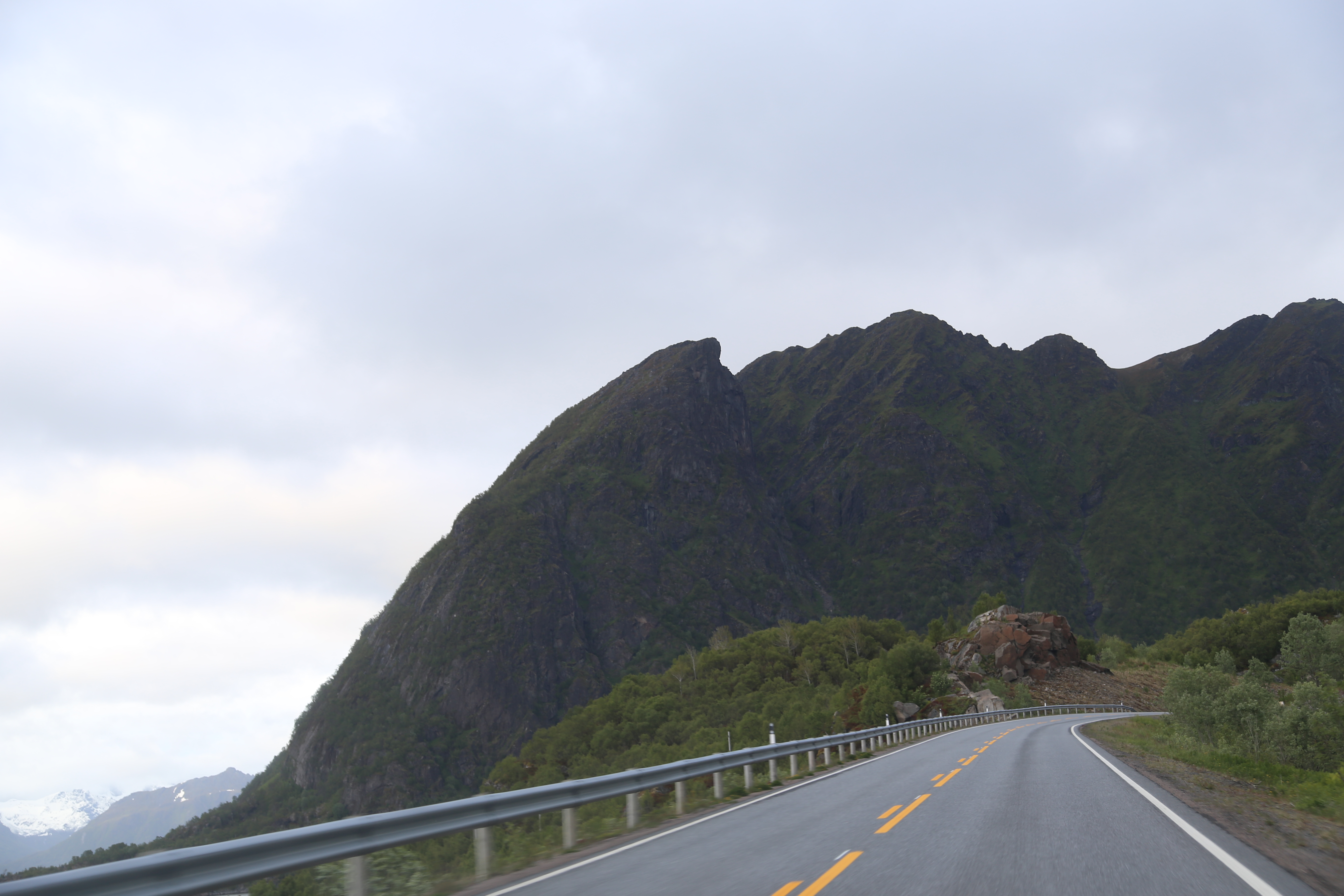 2014 Europe Trip Day 18 - Norway (Lofoten Islands: Sordal Tunnel (4 miles),  Sloverfjord Tunnel (2 miles), Chocolate Chip Rolls, Svolvaer, Lofoten Stockfish (Hanging Cod), Fishing Village Named Å, Snails, Fiskeburger (Fish Burger), Wild Reindeer) 