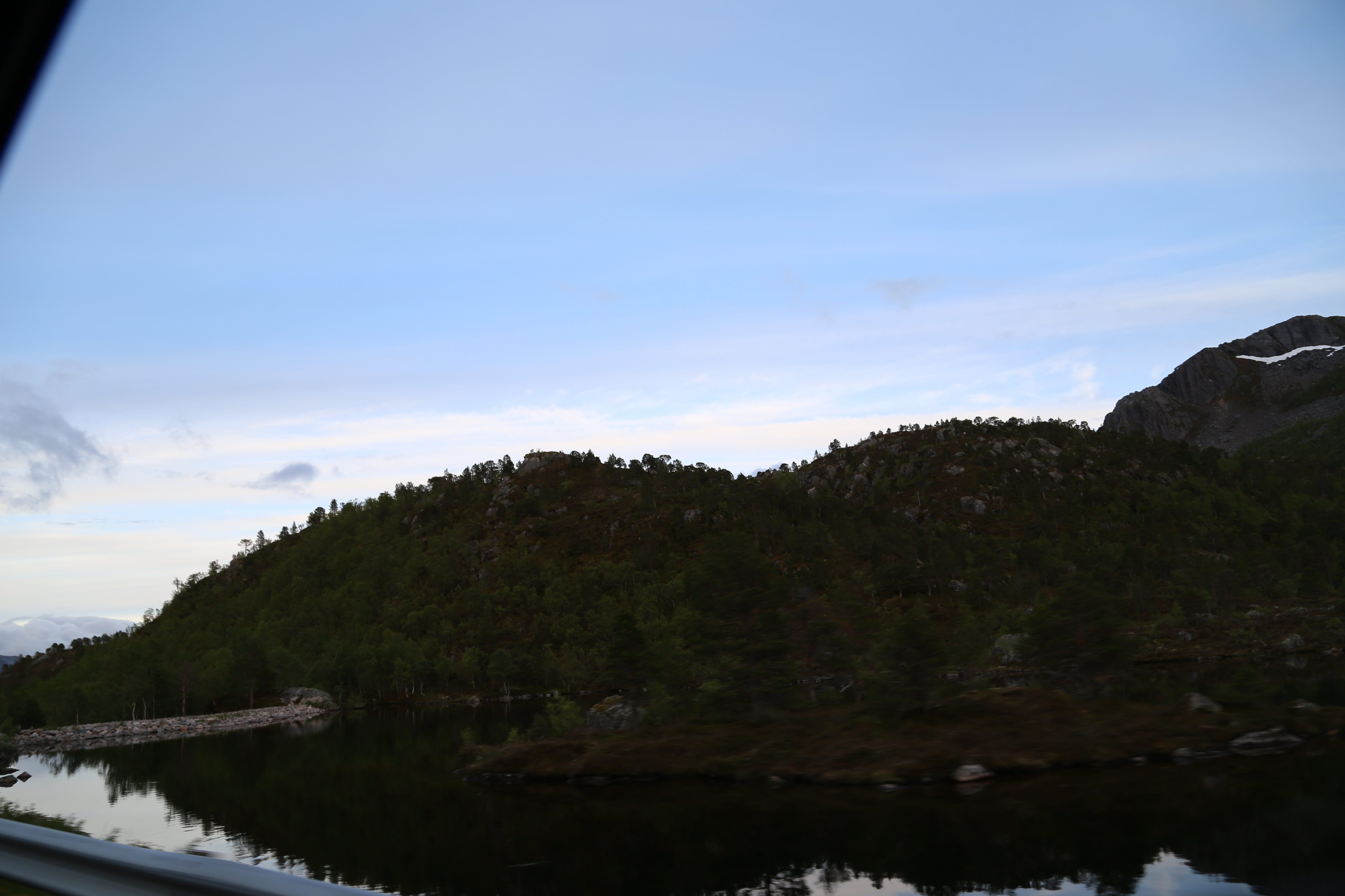 2014 Europe Trip Day 18 - Norway (Lofoten Islands: Sordal Tunnel (4 miles),  Sloverfjord Tunnel (2 miles), Chocolate Chip Rolls, Svolvaer, Lofoten Stockfish (Hanging Cod), Fishing Village Named Å, Snails, Fiskeburger (Fish Burger), Wild Reindeer) 